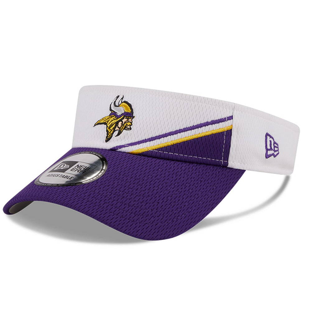 Men's New Era White/Purple Minnesota Vikings 2023 Sideline Adjustable Visor