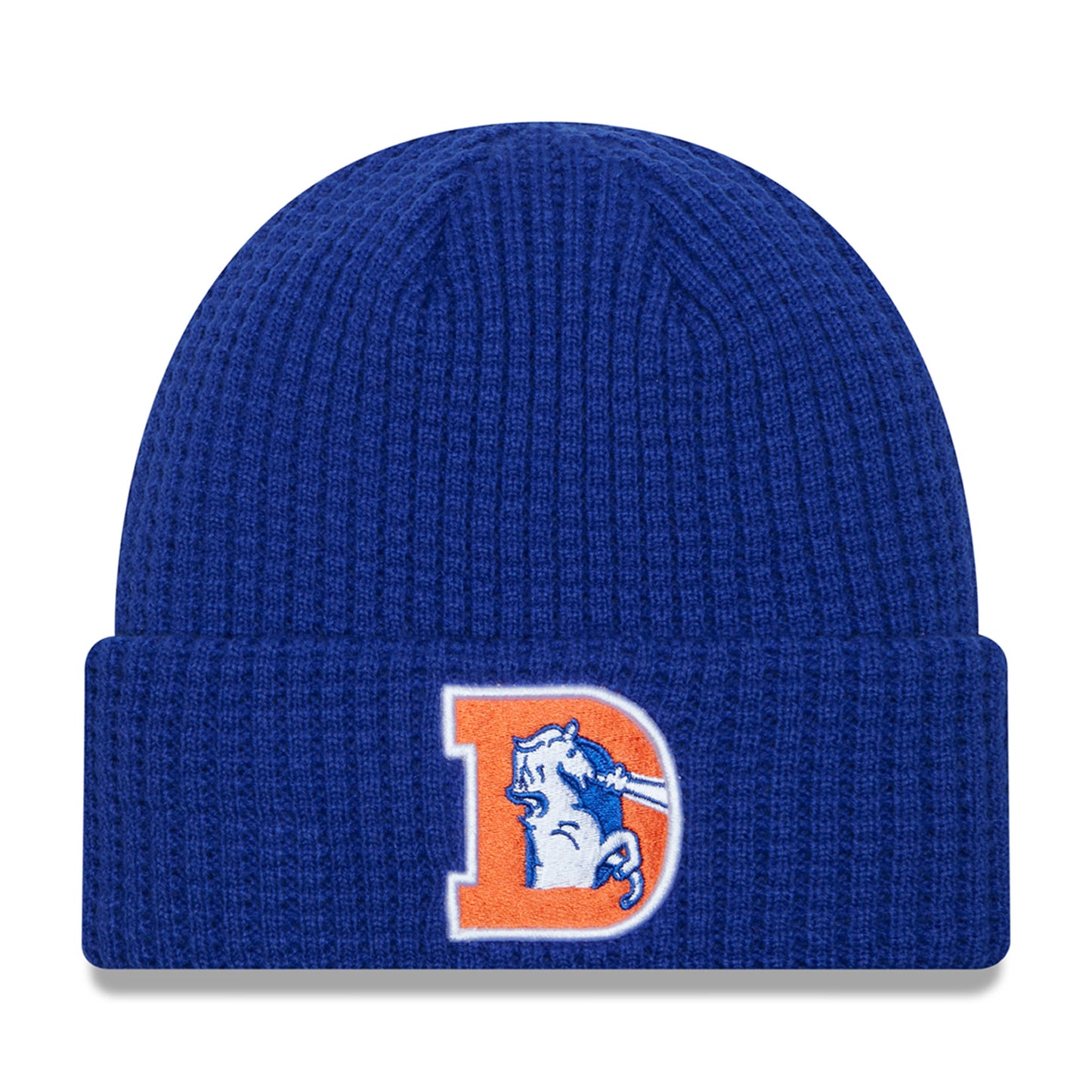Men's New Era Royal Denver Broncos Historic Prime Cuffed Knit Hat