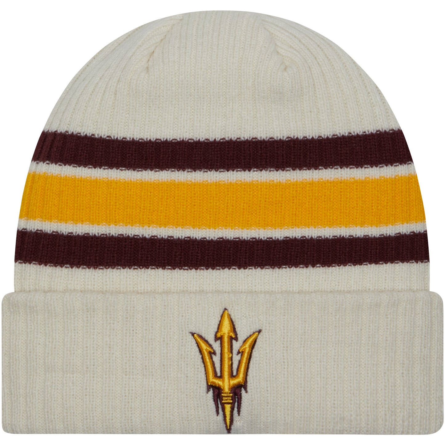 Men's New Era Cream Arizona State Sun Devils Vintage Cuffed Knit Hat