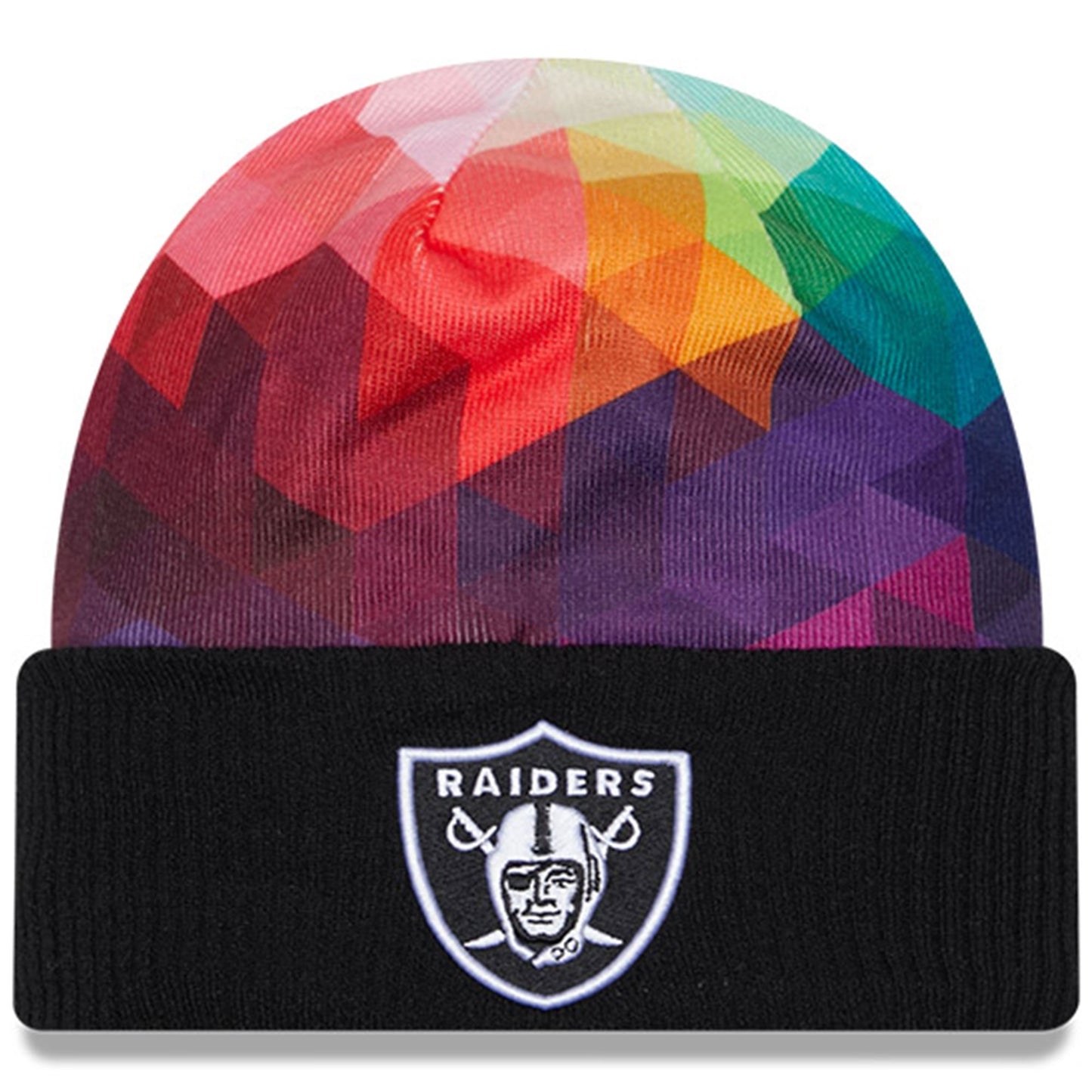 Youth New Era Black Las Vegas Raiders 2023 NFL Crucial Catch Cuffed Knit Hat