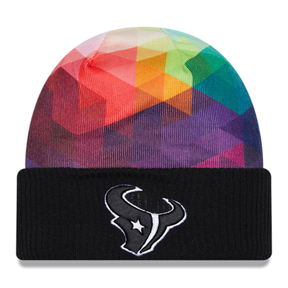 Men's New Era Black Houston Texans 2023 NFL Crucial Catch Cuffed Knit Hat