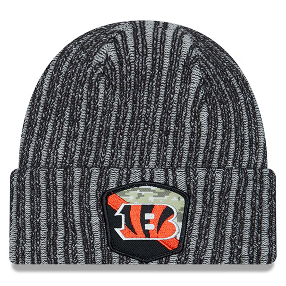 Men's New Era Black Cincinnati Bengals 2023 Salute To Service Cuffed Knit Hat