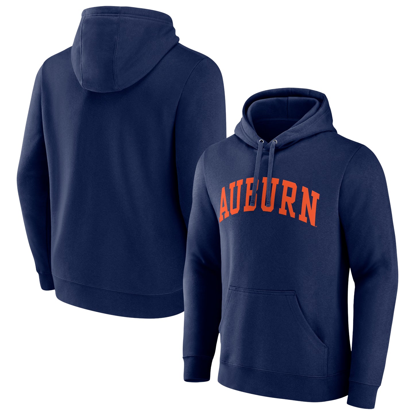 Men's Navy Auburn Tigers Basic Arch Pullover Hoodie