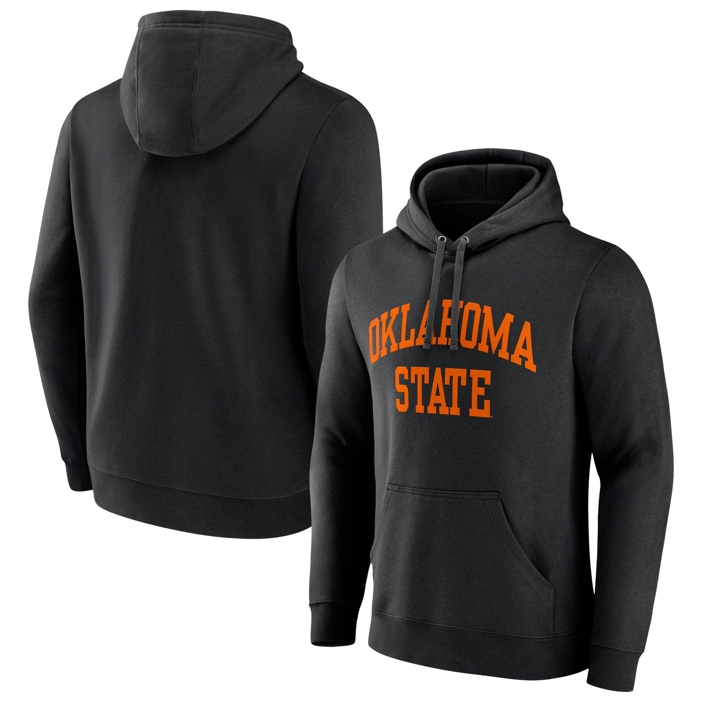Men's Black Oklahoma State Cowboys Basic Arch Pullover Hoodie