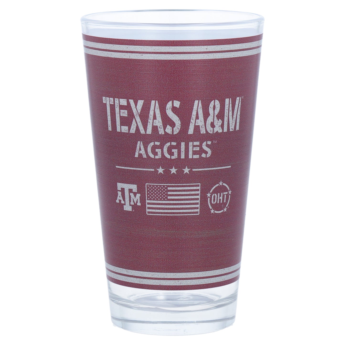 Texas A&M Aggies 16oz. OHT Military Appreciation Pint Glass