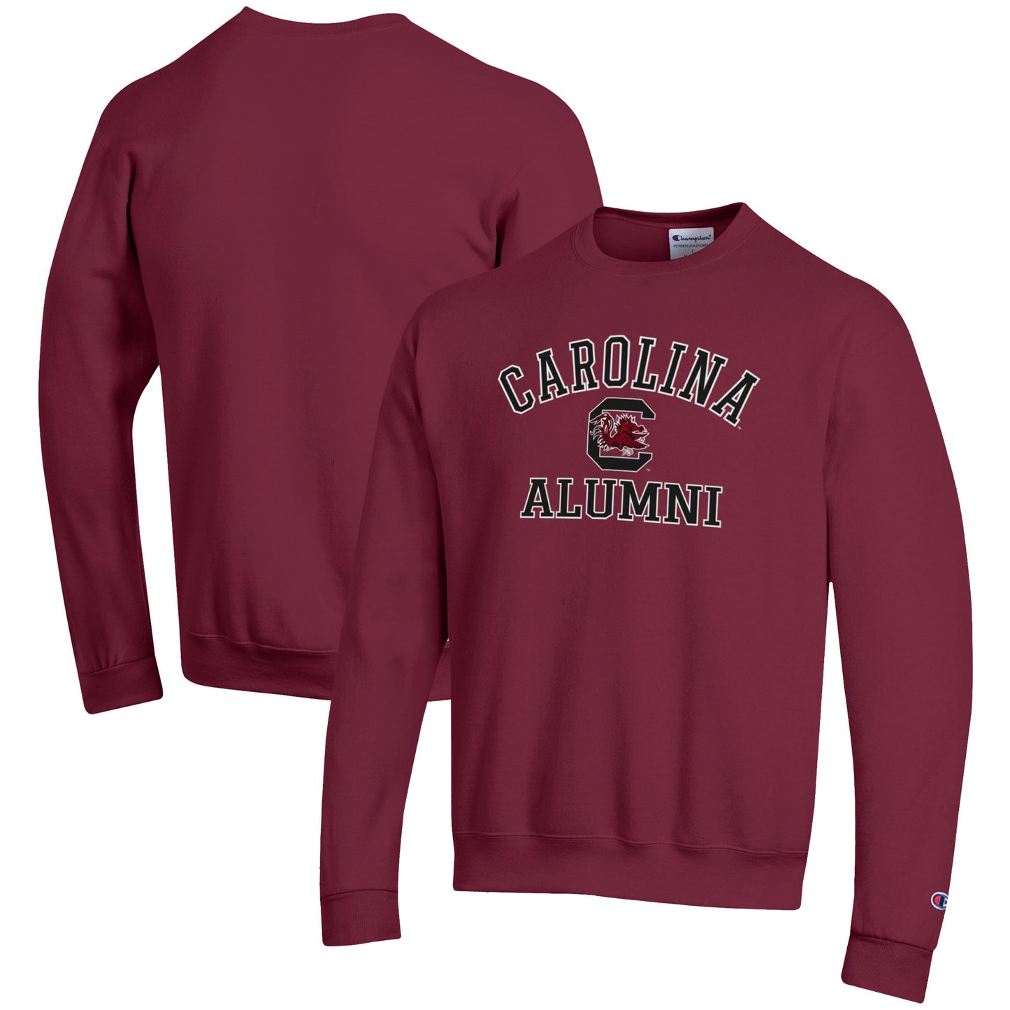 Men's Champion Garnet South Carolina Gamecocks Alumni Logo Arch Pullover Sweatshirt