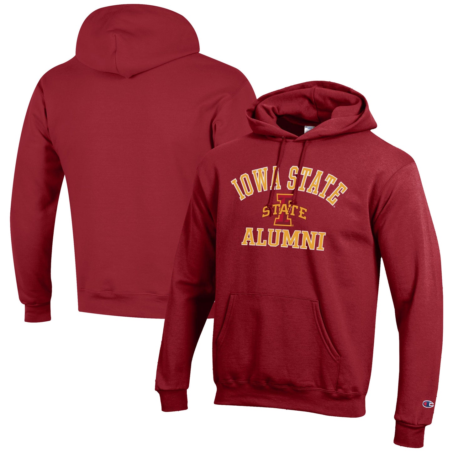 Men's Champion Cardinal Iowa State Cyclones Alumni Logo Pullover Hoodie