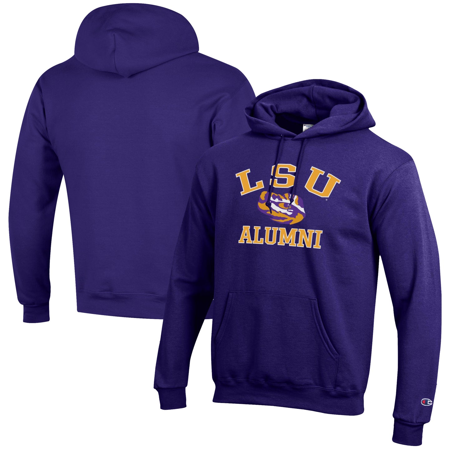 Men's Champion Purple LSU Tigers Alumni Logo Pullover Hoodie