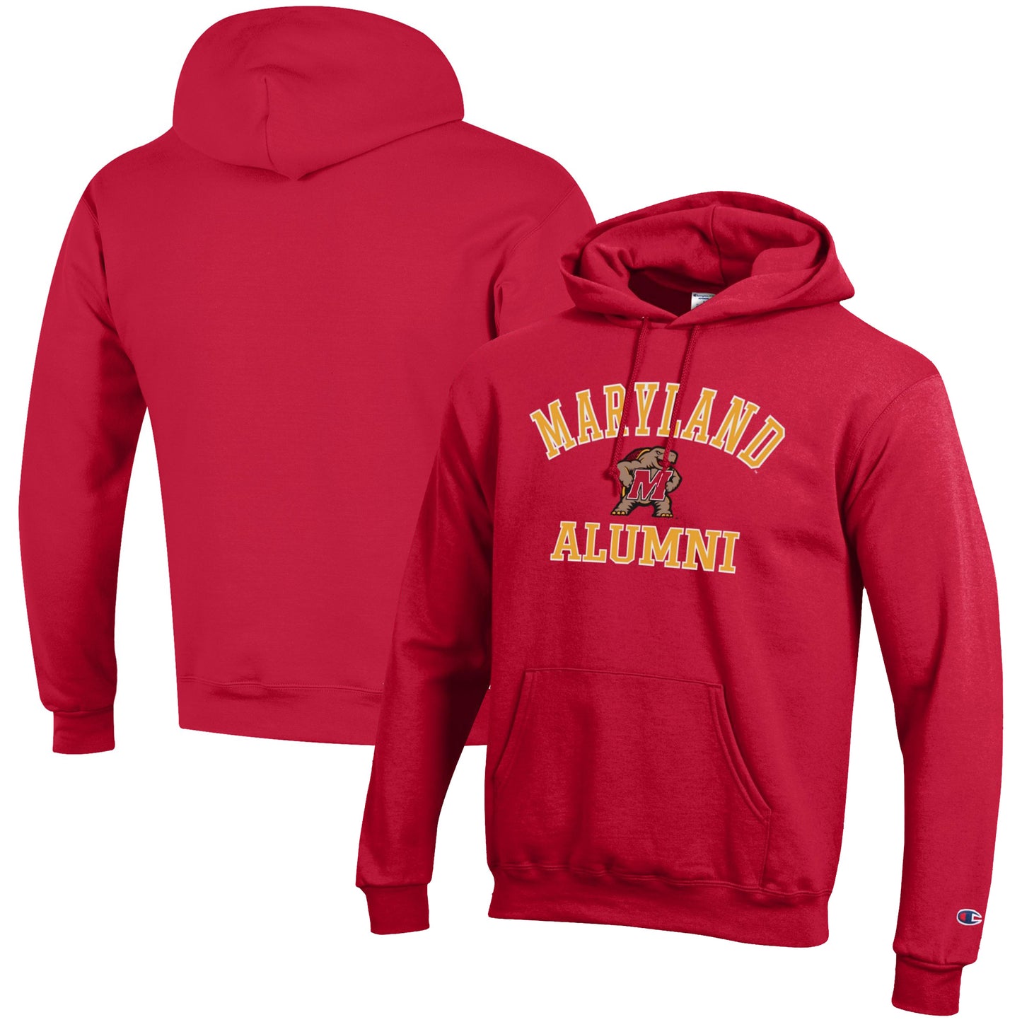 Men's Champion Red Maryland Terrapins Alumni Logo Pullover Hoodie