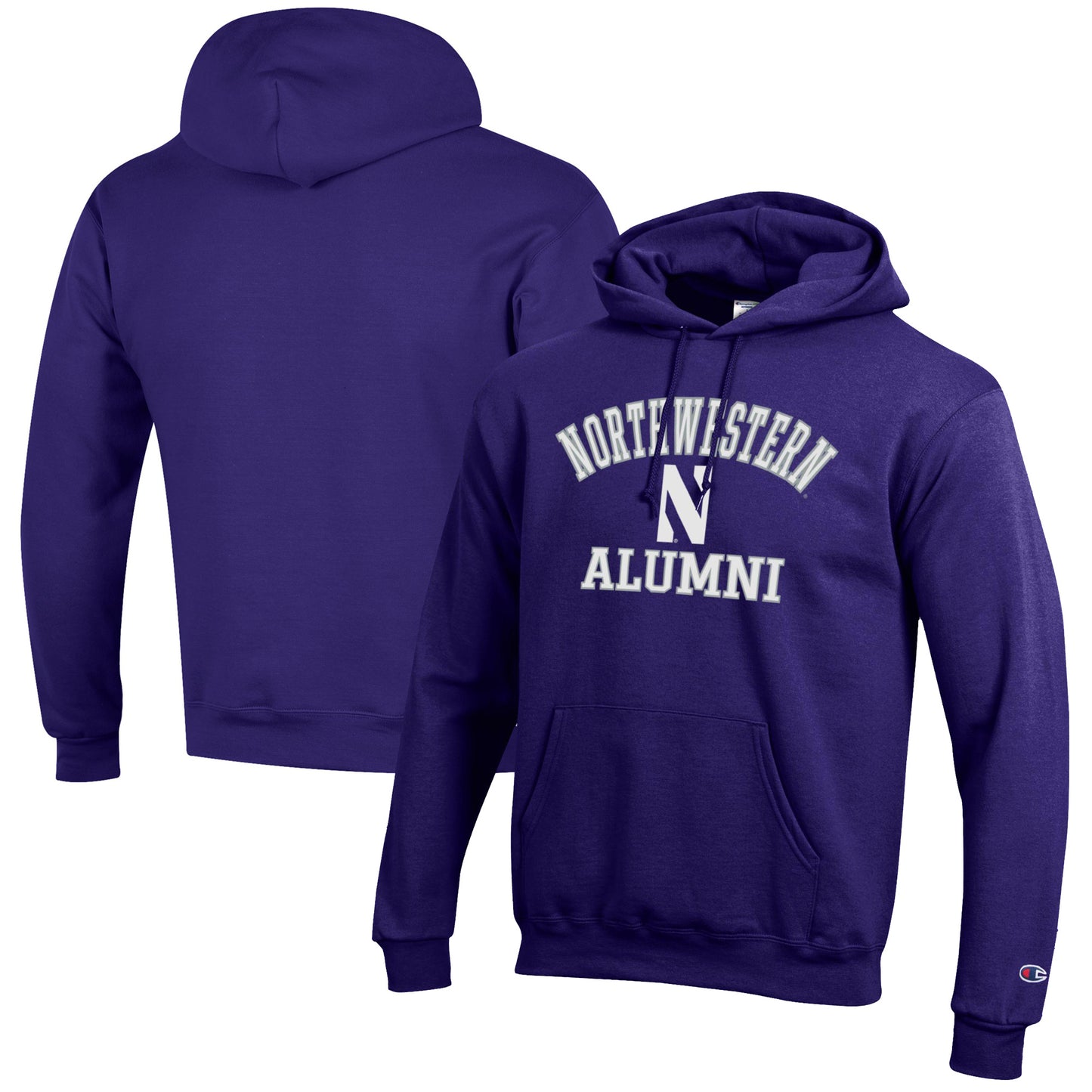Men's Champion Purple Northwestern Wildcats Alumni Logo Pullover Hoodie