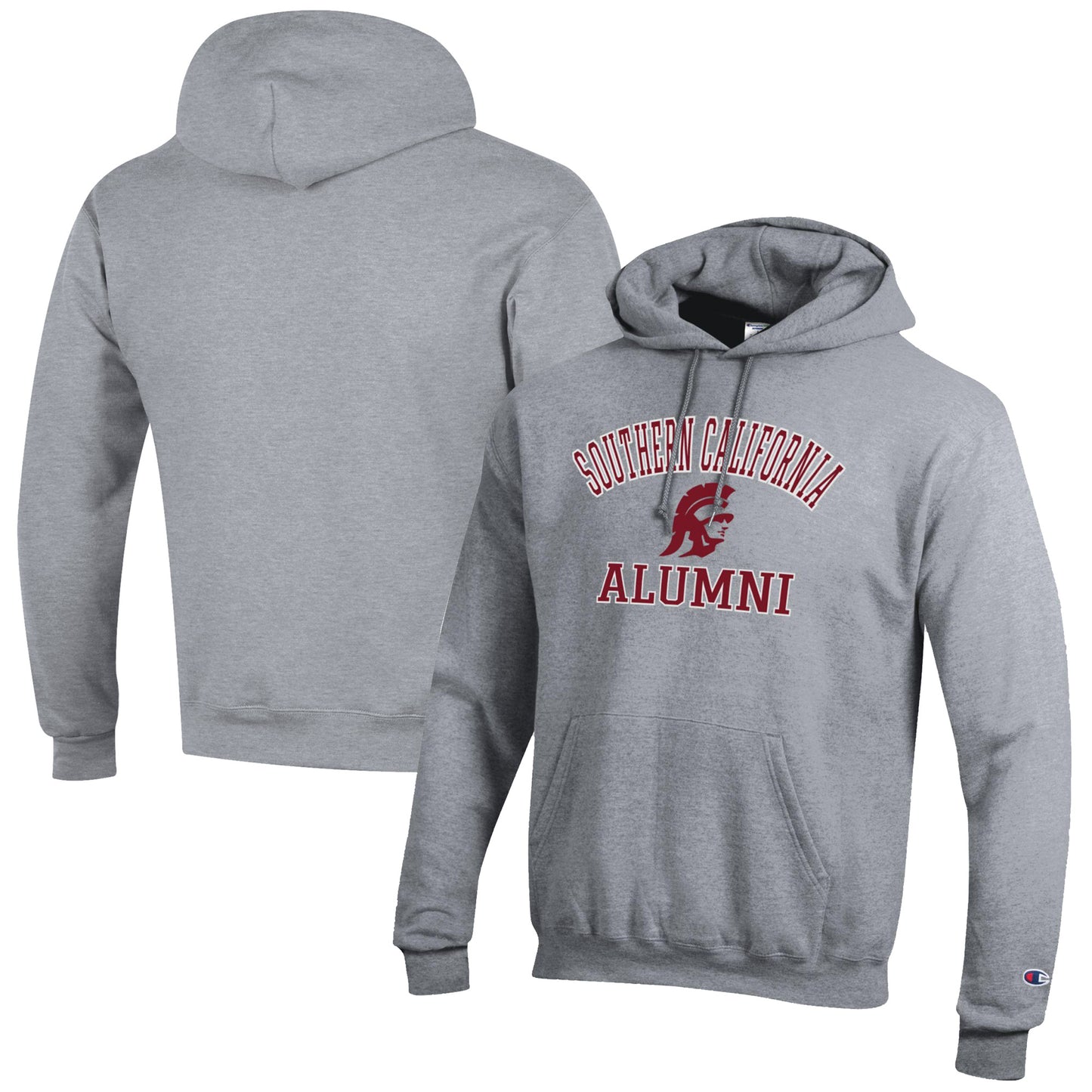 Men's Champion Gray USC Trojans Alumni Logo Pullover Hoodie