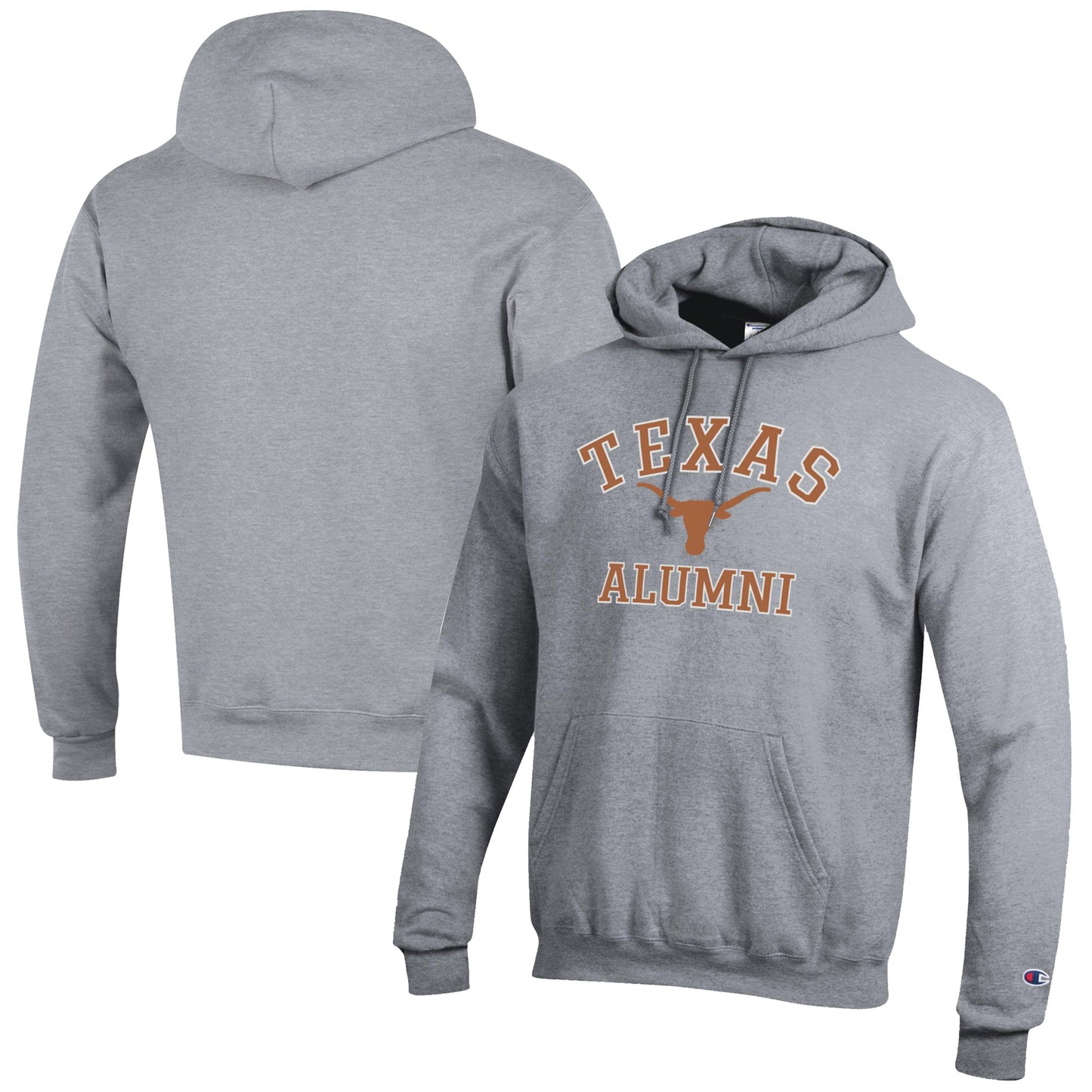 Men's Champion Gray Texas Longhorns Alumni Logo Pullover Hoodie