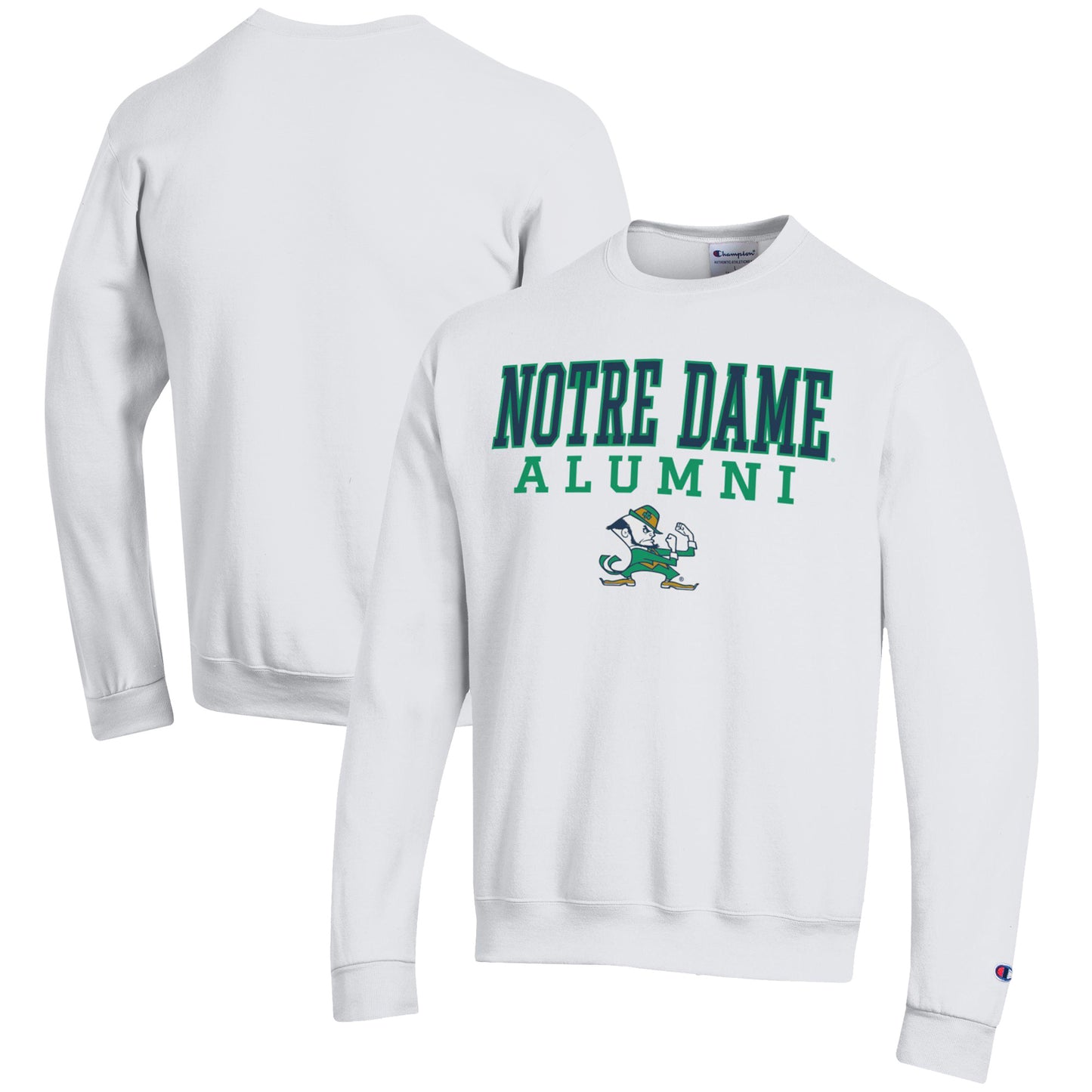 Men's Champion White Notre Dame Fighting Irish Alumni Logo Pullover Sweatshirt