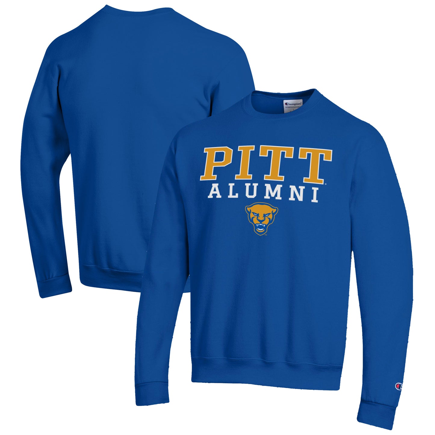 Men's Champion Royal Pitt Panthers Alumni Logo Pullover Sweatshirt