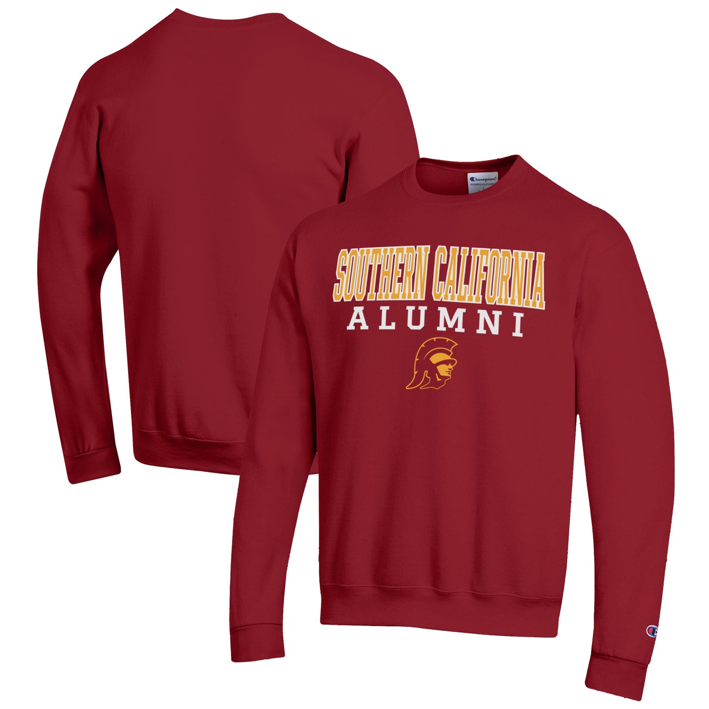 Men's Champion Cardinal USC Trojans Alumni Logo Pullover Sweatshirt