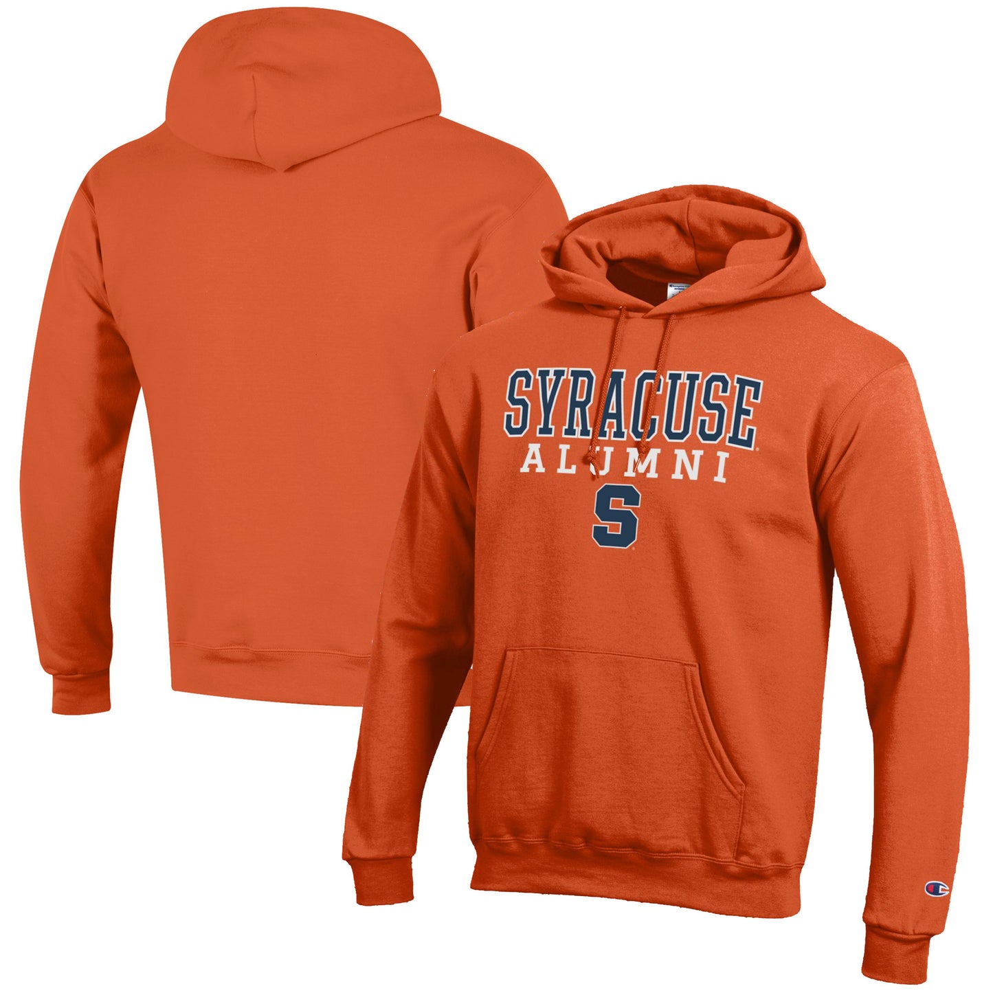 Men's Champion Orange Syracuse Orange Alumni Logo Stack Pullover Hoodie