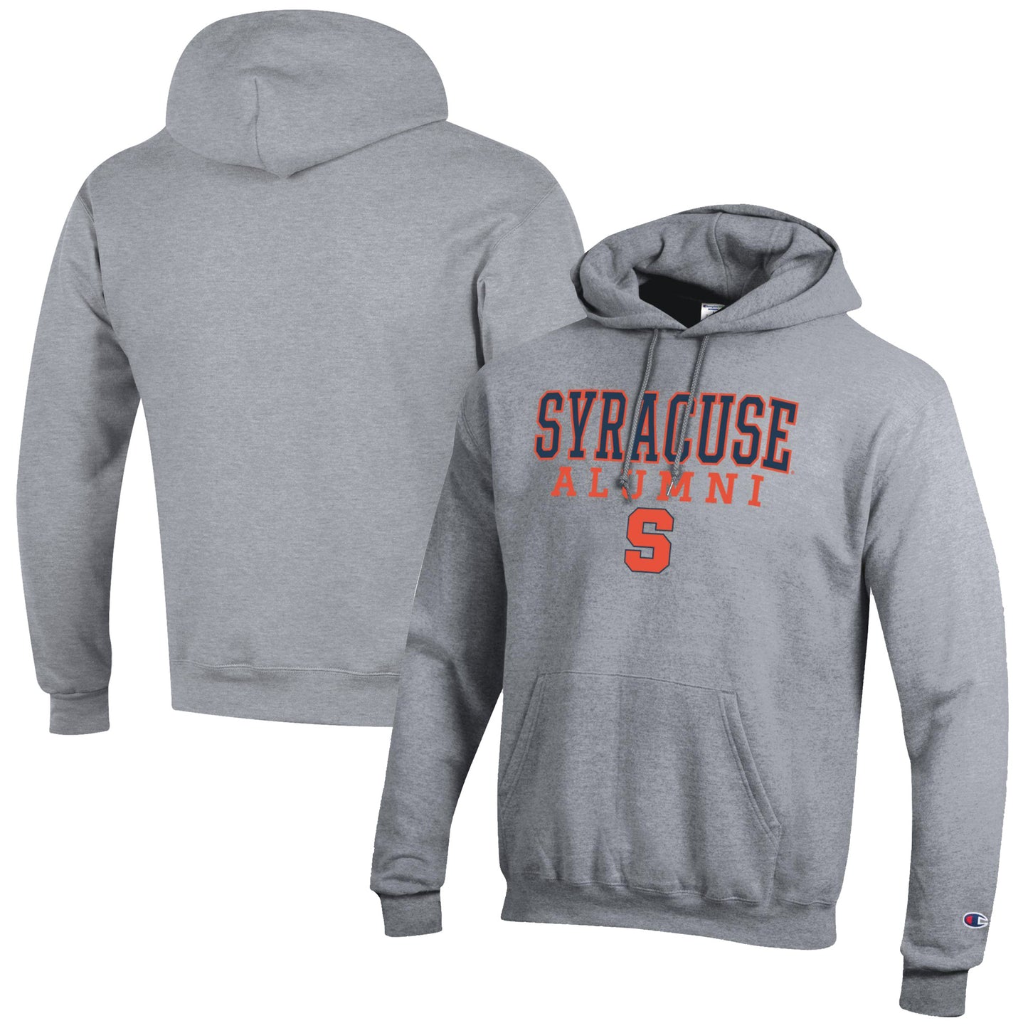Men's Champion Gray Syracuse Orange Alumni Logo Stack Pullover Hoodie