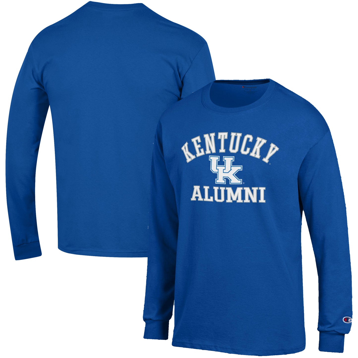 Men's Champion Royal Kentucky Wildcats Alumni Logo Long Sleeve T-Shirt