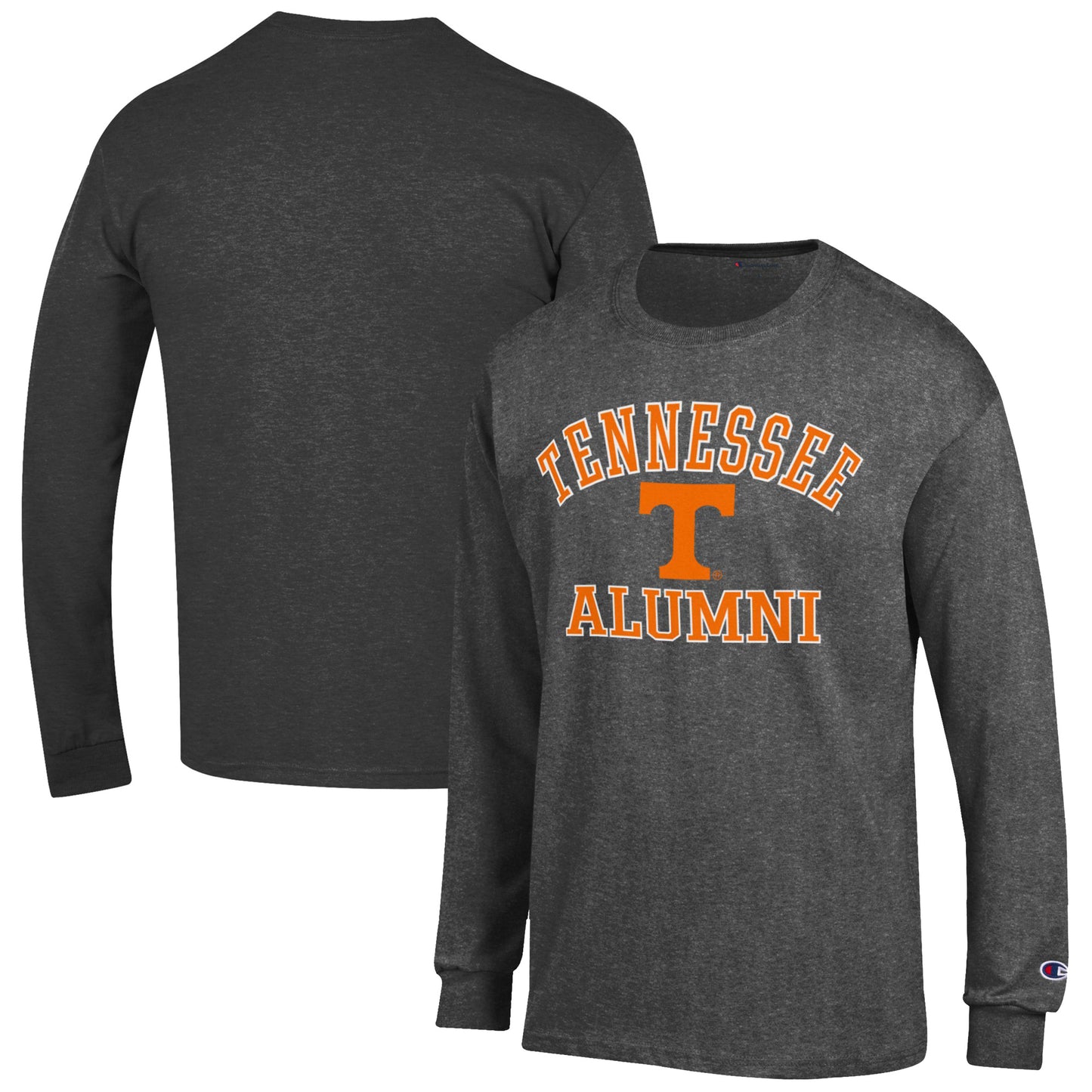 Men's Champion Charcoal Tennessee Volunteers Alumni Logo Long Sleeve T-Shirt