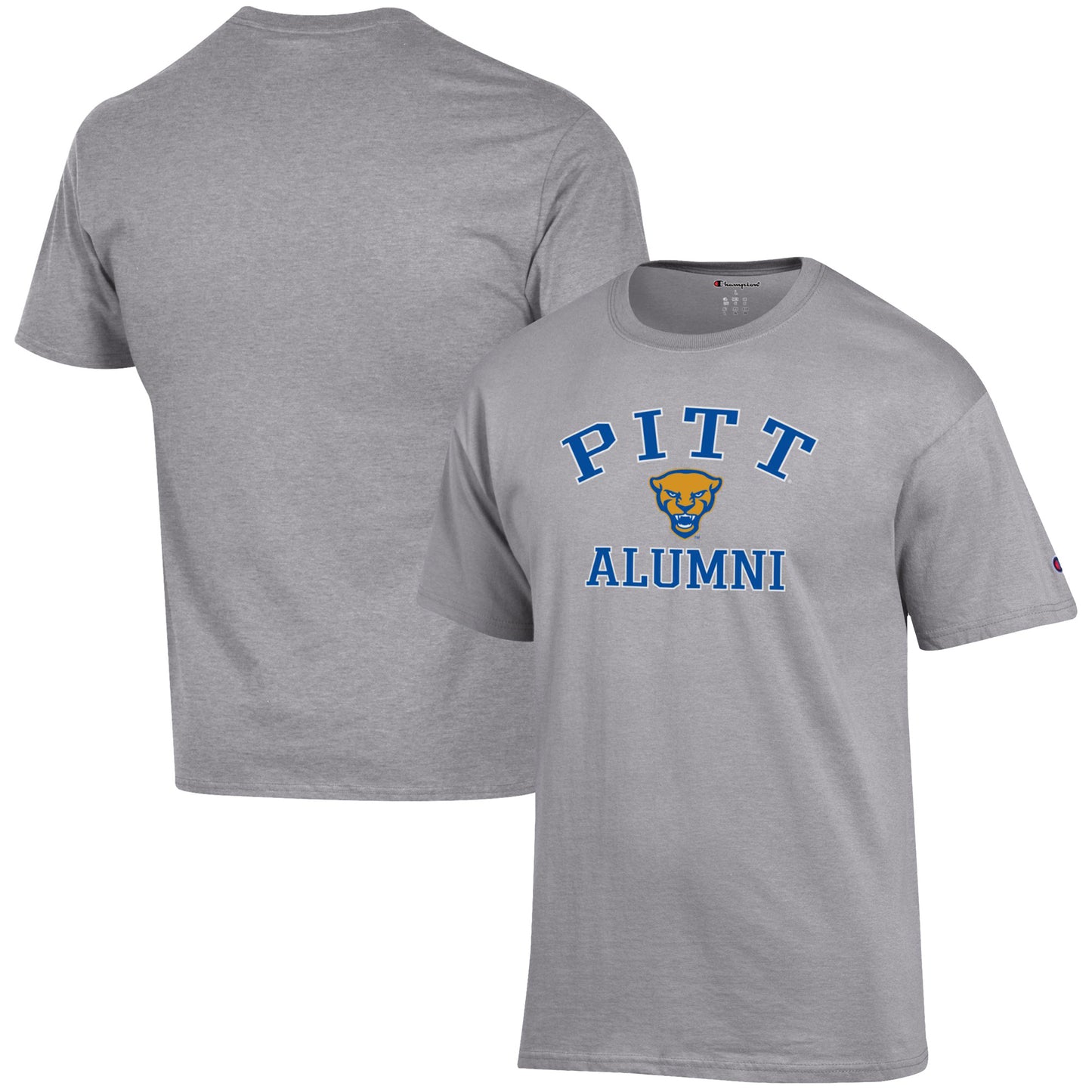 Men's Champion Gray Pitt Panthers Alumni Logo T-Shirt