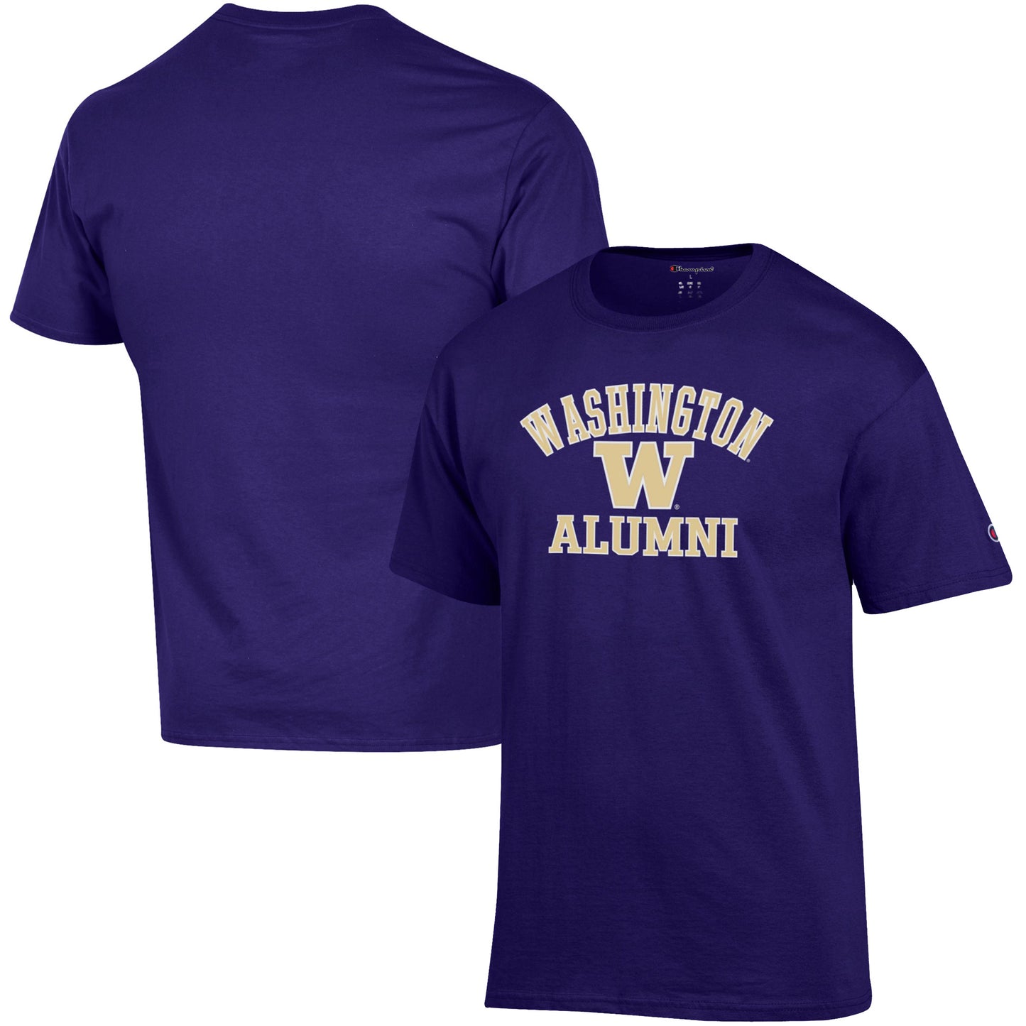 Men's Champion Purple Washington Huskies Alumni Logo T-Shirt
