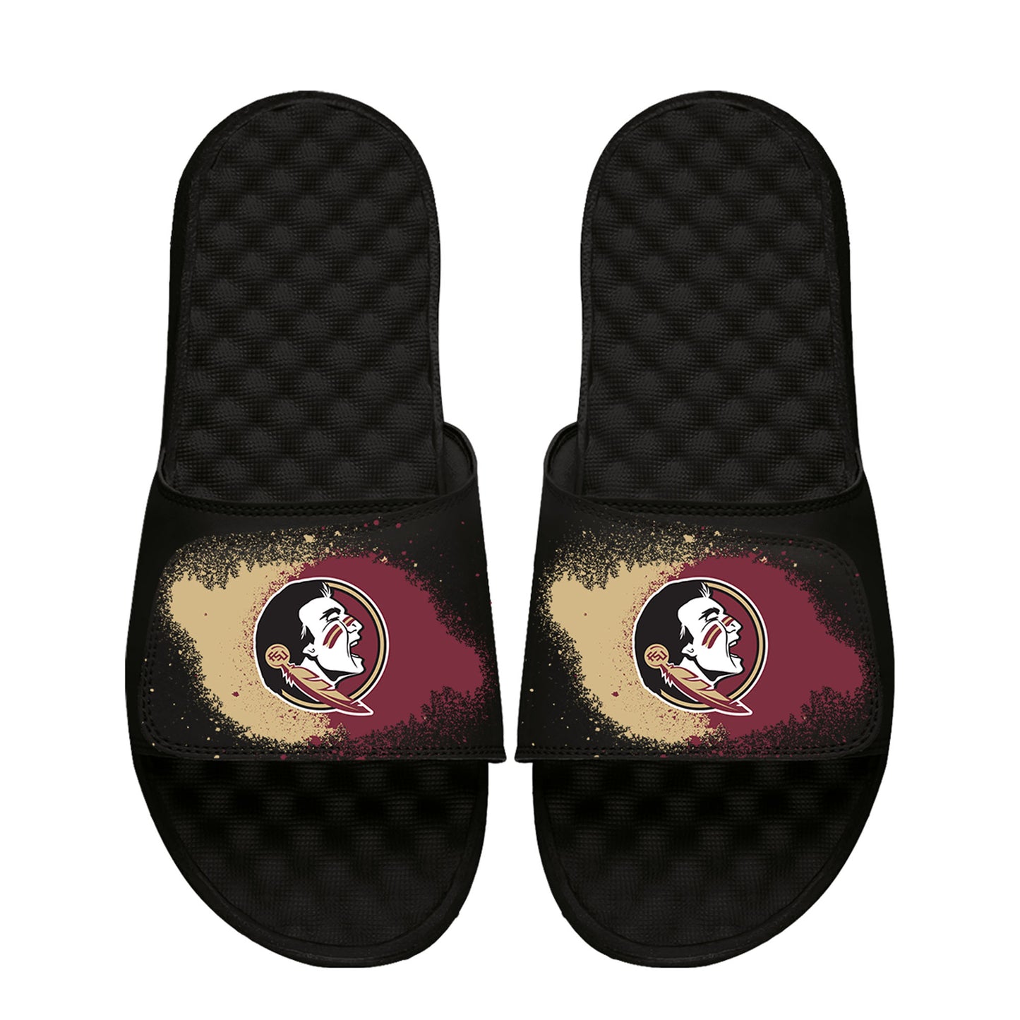 Youth ISlide Black Florida State Seminoles Spray Paint Slide Sandals