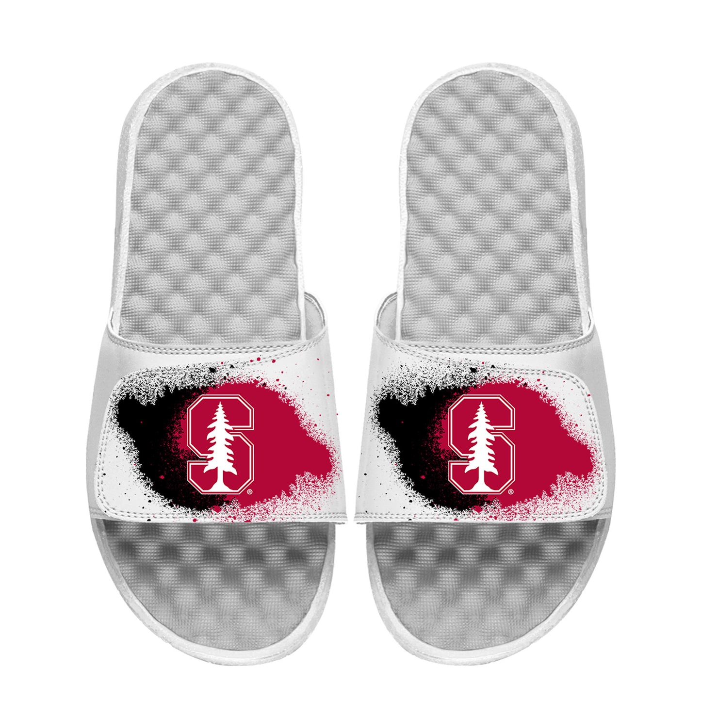 Youth ISlide White Stanford Cardinal Spray Paint Slide Sandals