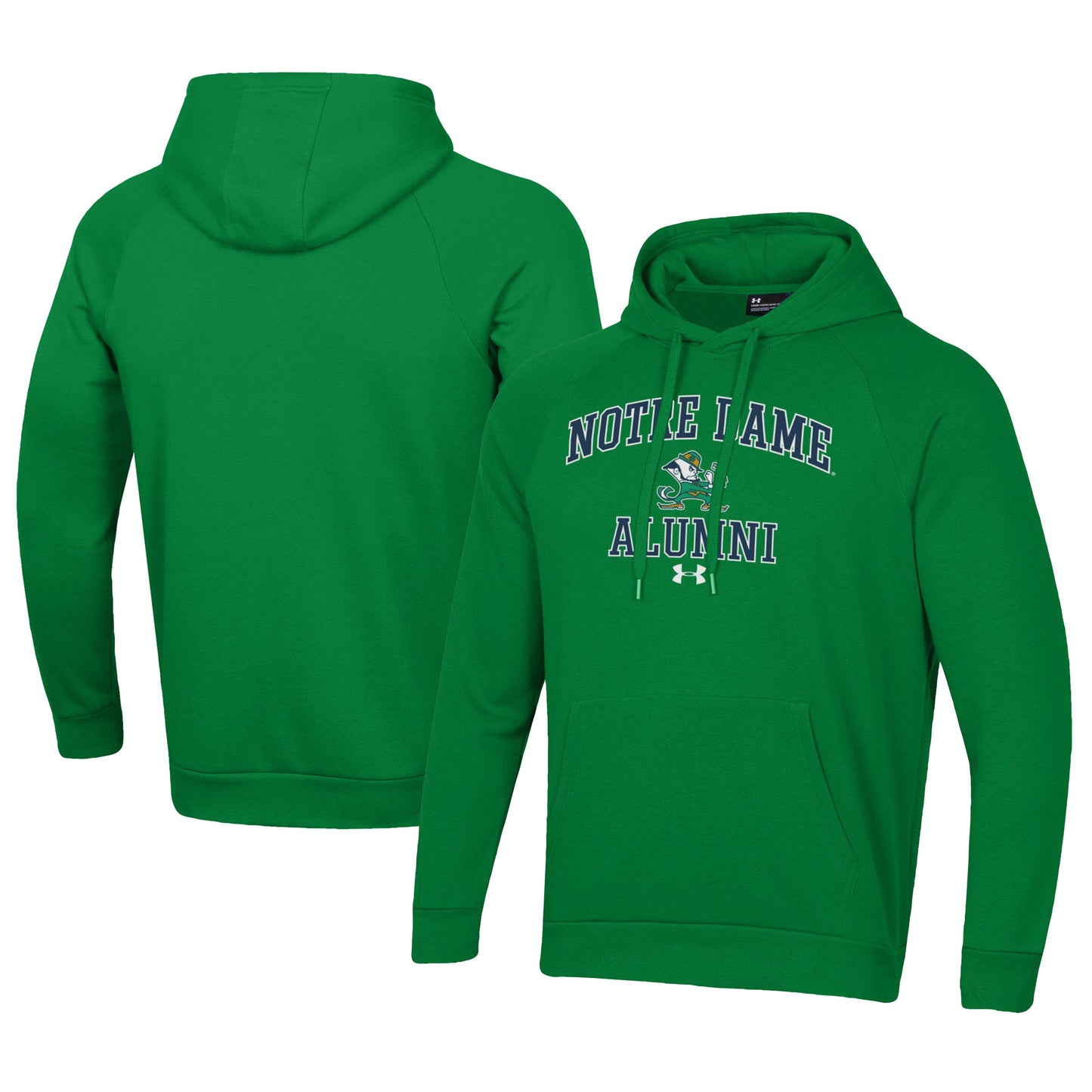 Men's Under Armour Green Notre Dame Fighting Irish Alumni All Day Pullover Hoodie
