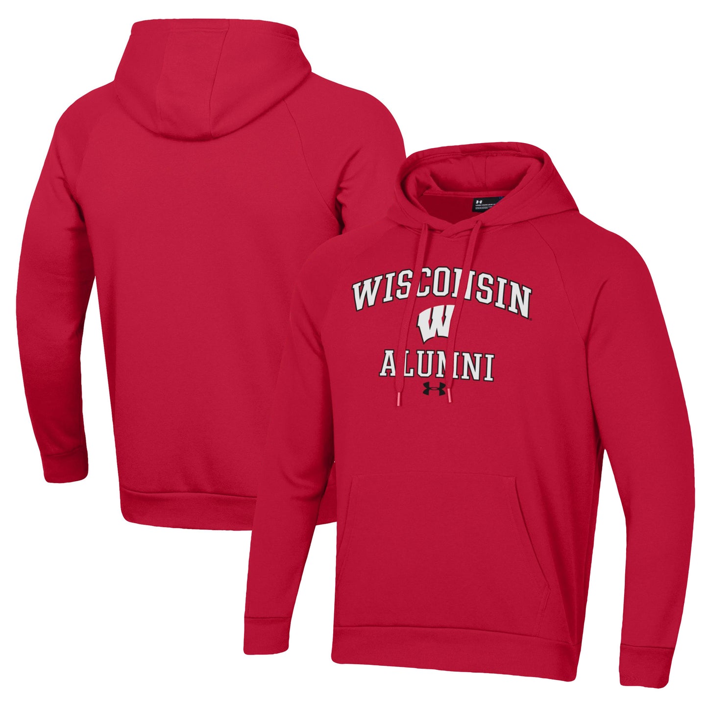 Men's Under Armour Red Wisconsin Badgers Alumni All Day Pullover Hoodie
