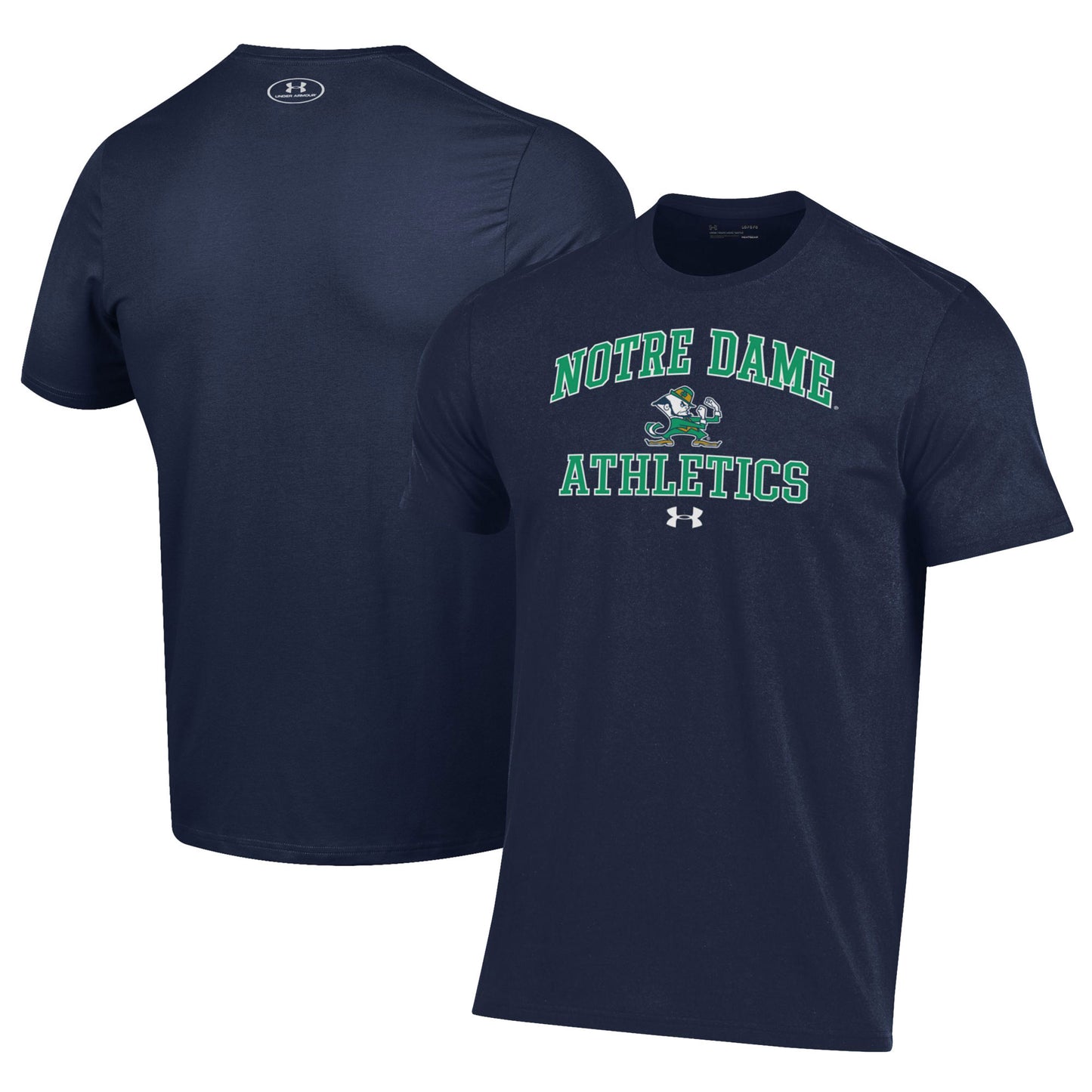 Men's Under Armour Navy Notre Dame Fighting Irish Athletics Performance T-Shirt