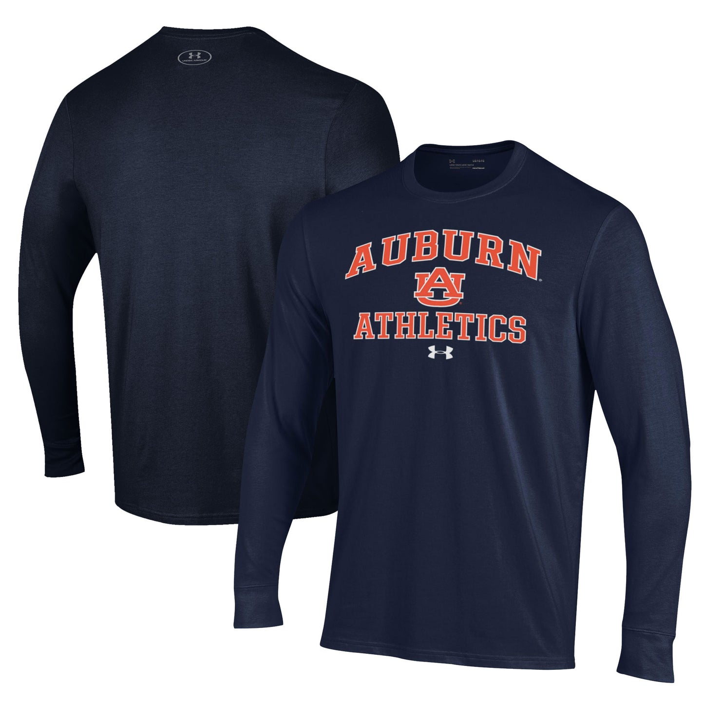 Men's Under Armour Navy Auburn Tigers Athletics Performance Long Sleeve T-Shirt
