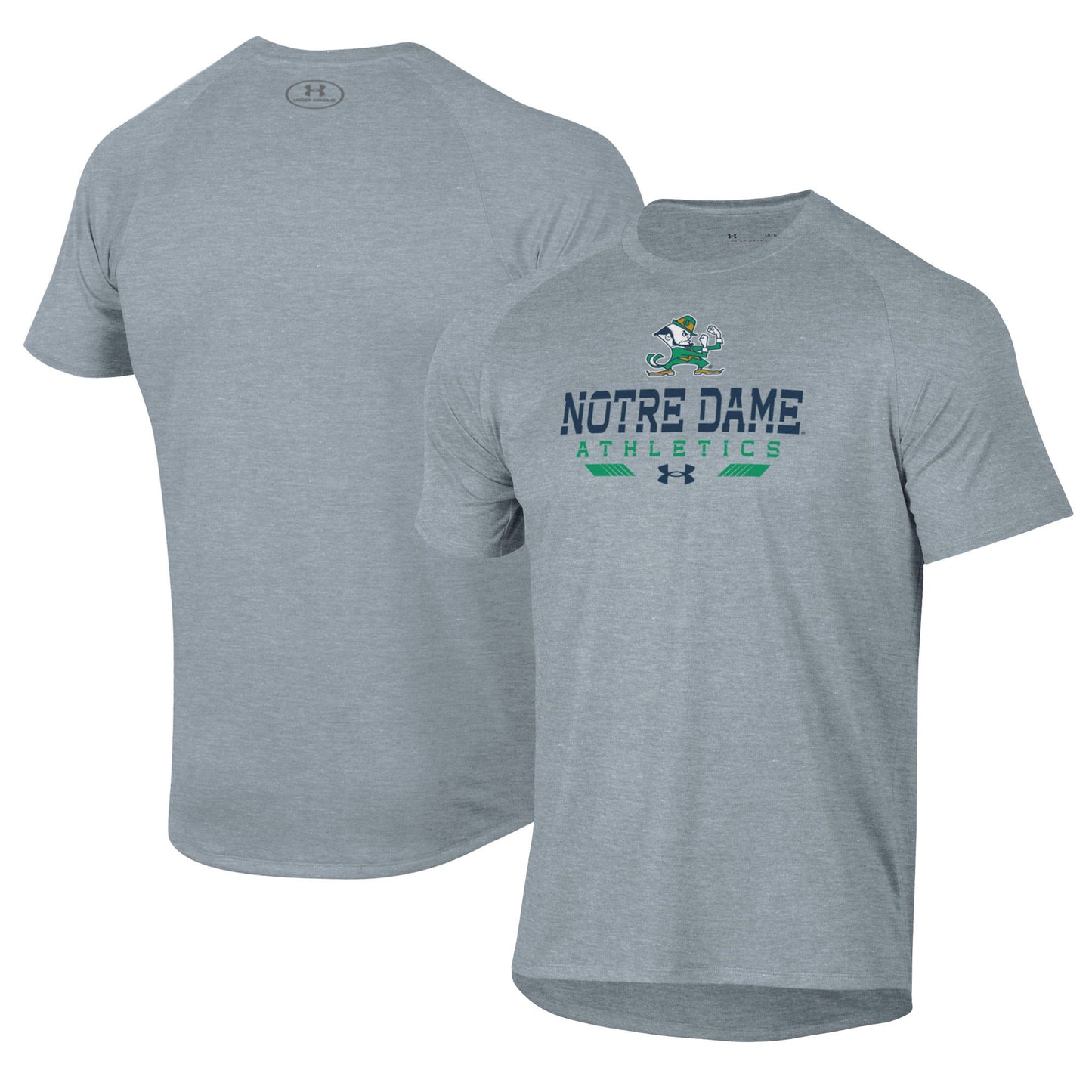 Men's Under Armour Gray Notre Dame Fighting Irish Athletics Tech T-Shirt