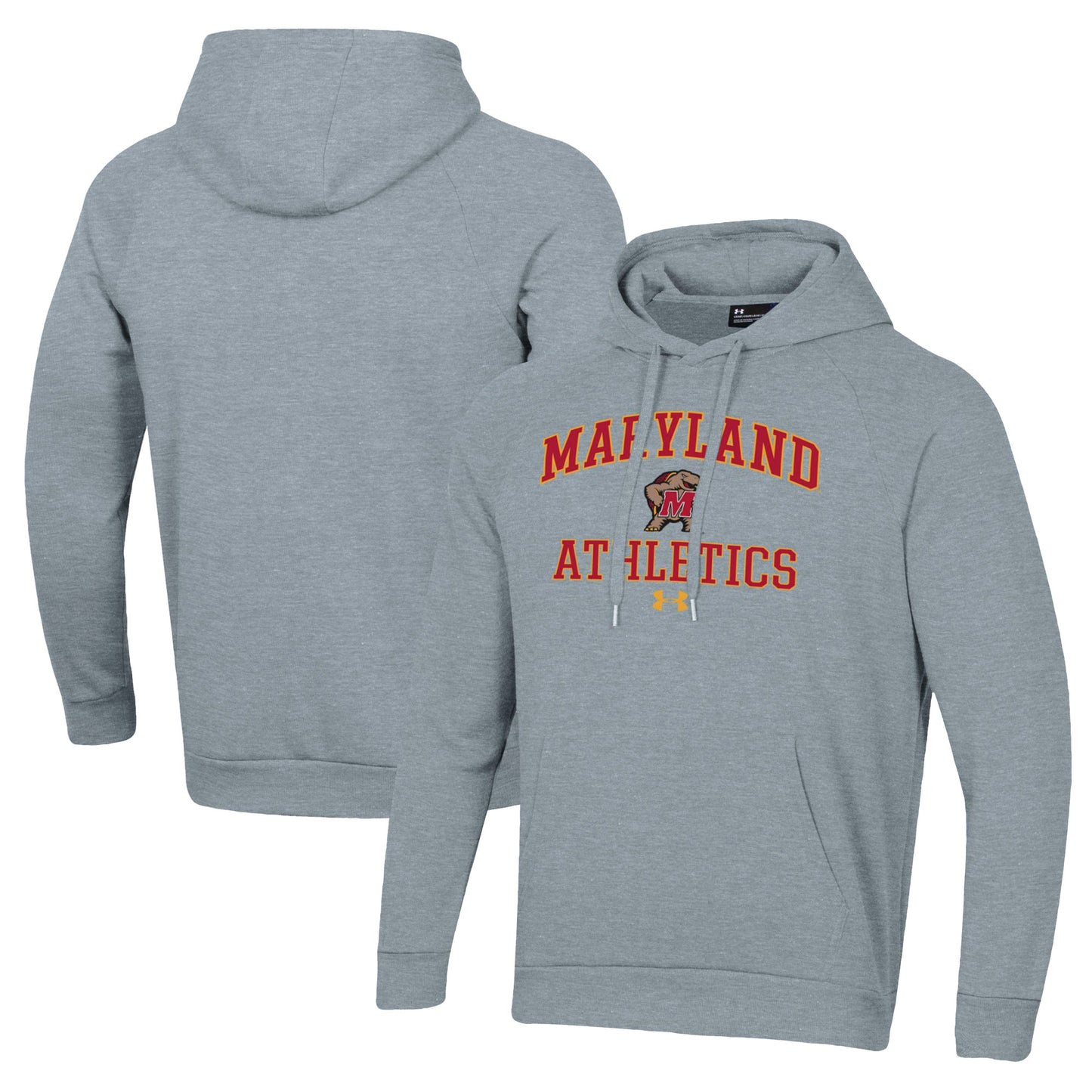 Men's Under Armour Gray Maryland Terrapins Athletics All Day Pullover Hoodie