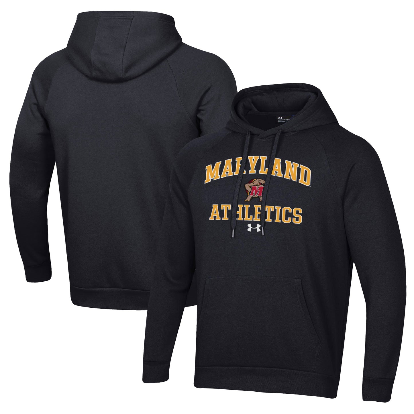 Men's Under Armour Black Maryland Terrapins Athletics All Day Pullover Hoodie