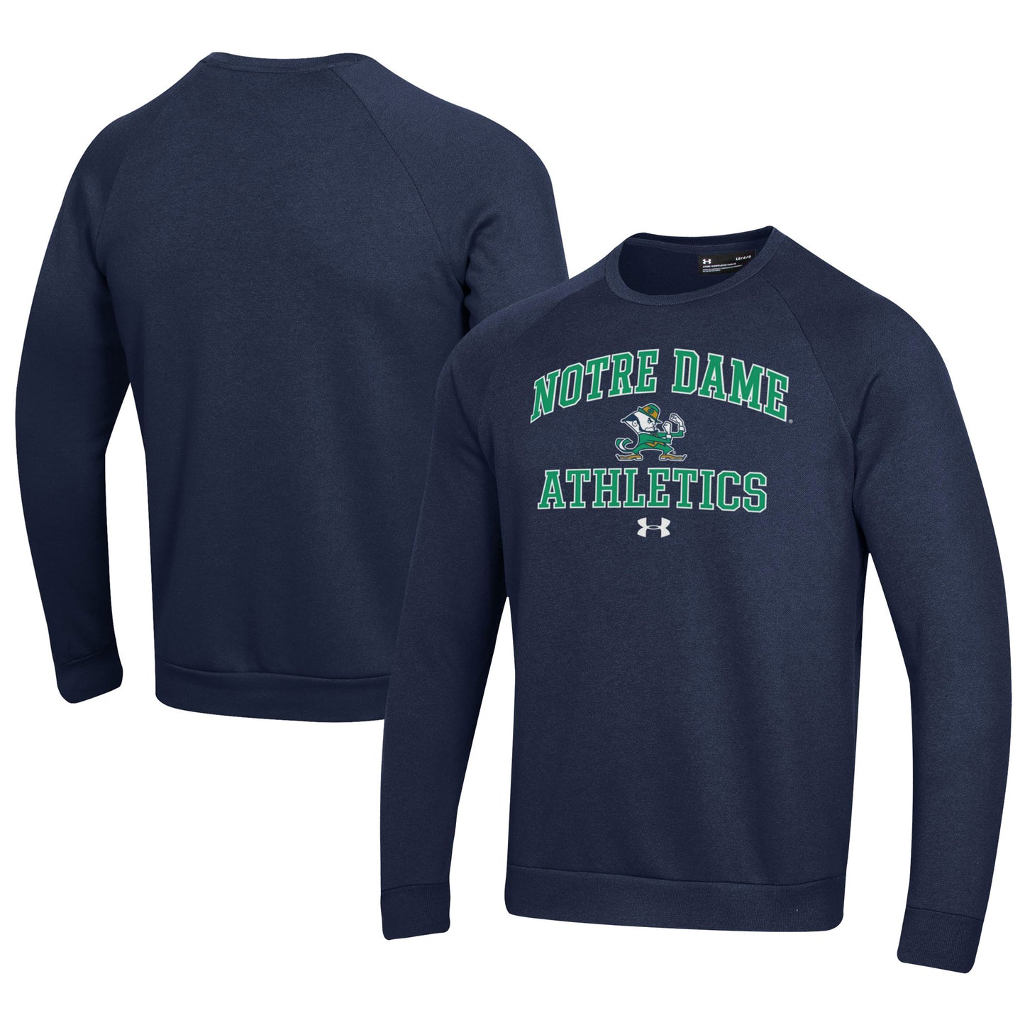 Men's Under Armour Navy Notre Dame Fighting Irish Athletics All Day Fleece Pullover Sweatshirt
