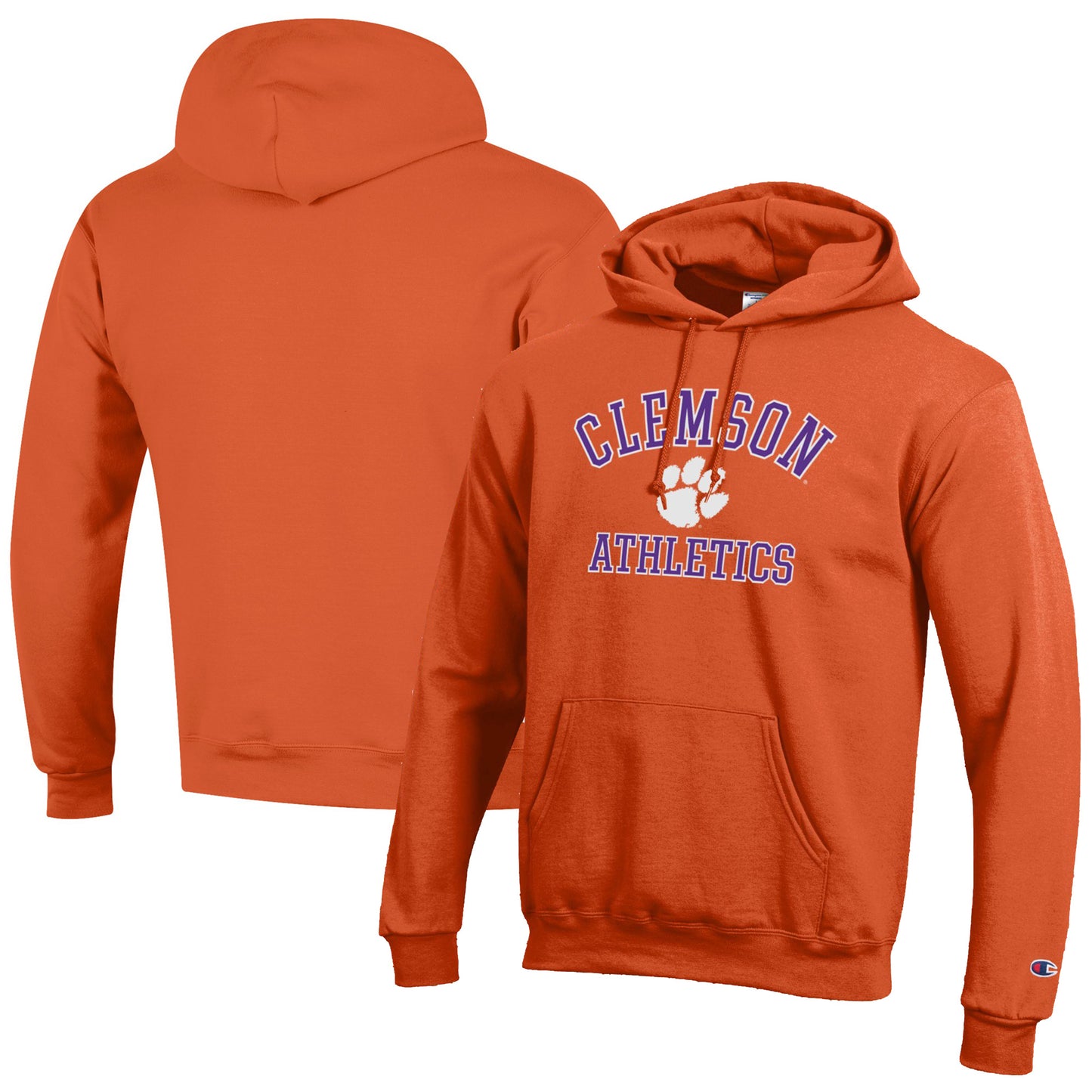 Men's Champion Orange Clemson Tigers Athletics Logo Pullover Hoodie