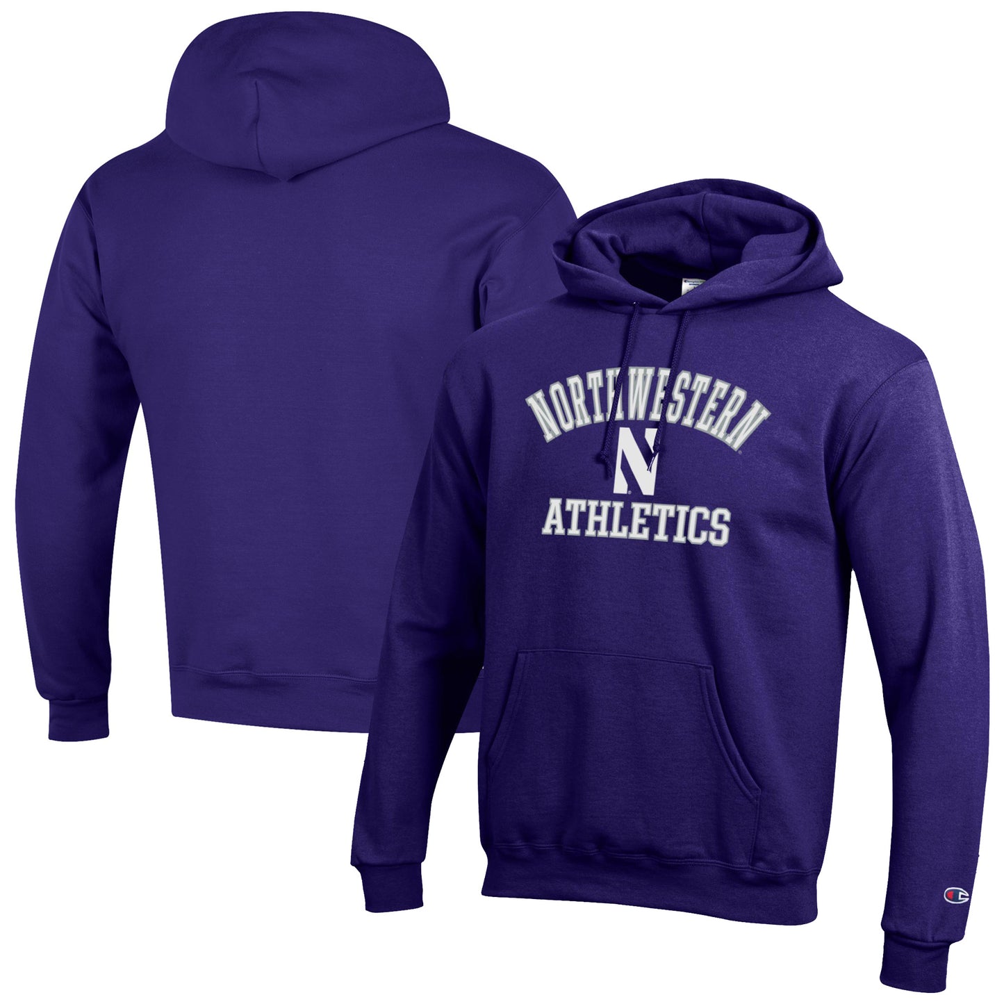 Men's Champion Purple Northwestern Wildcats Athletics Logo Pullover Hoodie