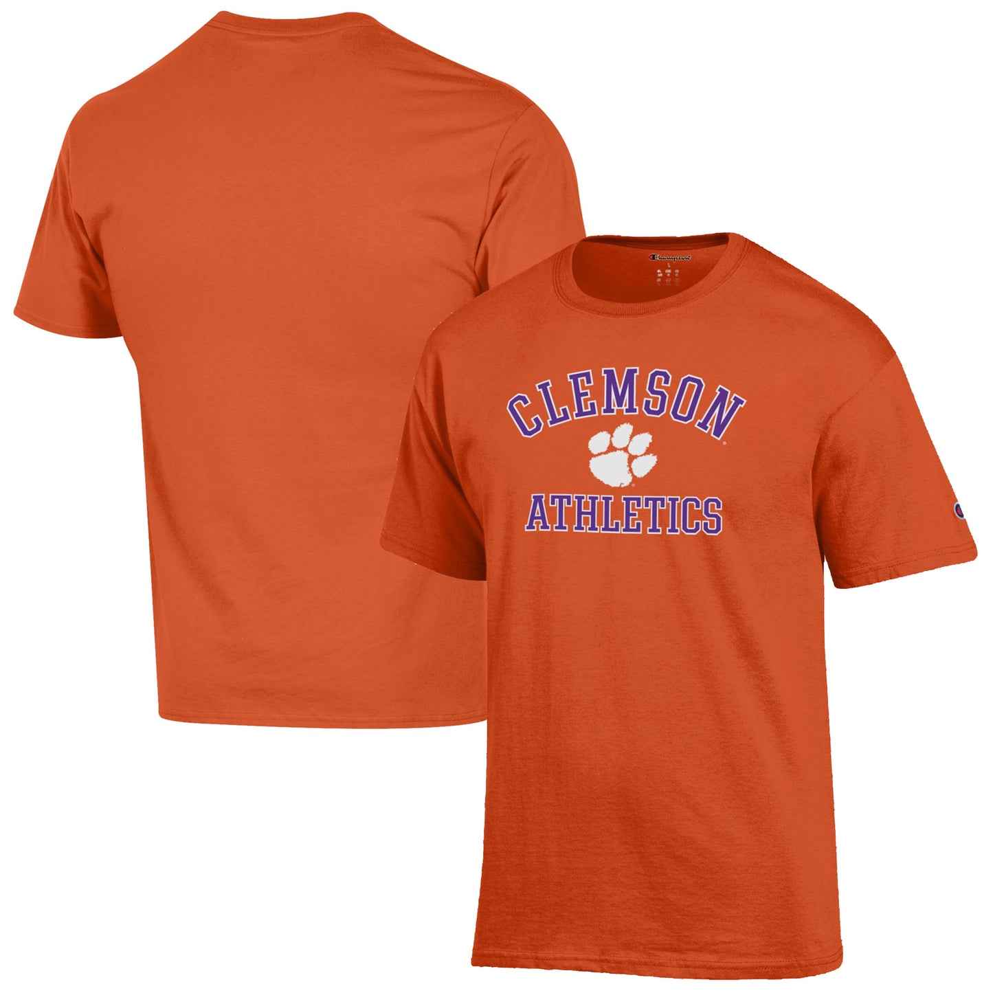 Men's Champion Orange Clemson Tigers Athletics Logo T-Shirt