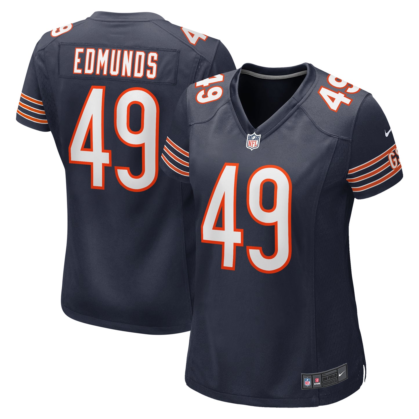 Women's Nike Tremaine Edmunds Navy Chicago Bears Game Player Jersey