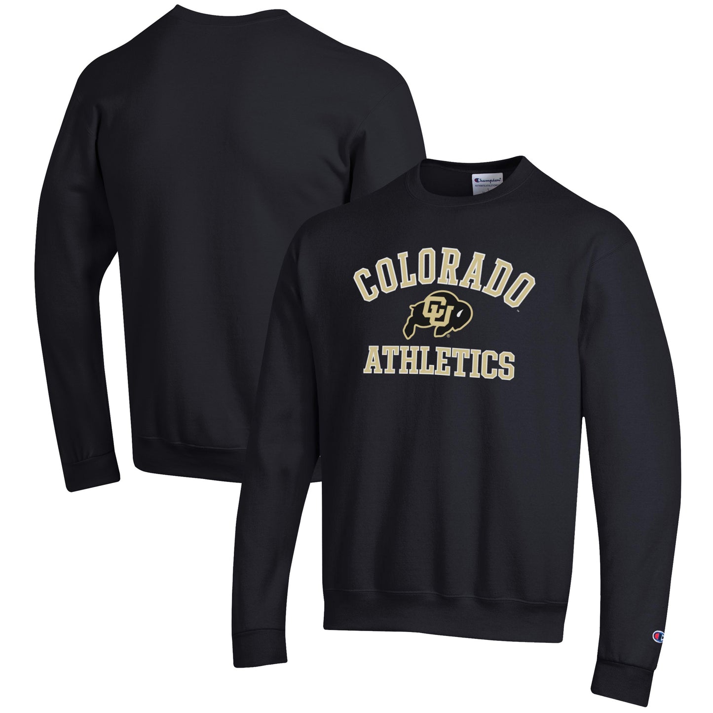 Men's Champion Black Colorado Buffaloes Athletics Logo Pullover Sweatshirt