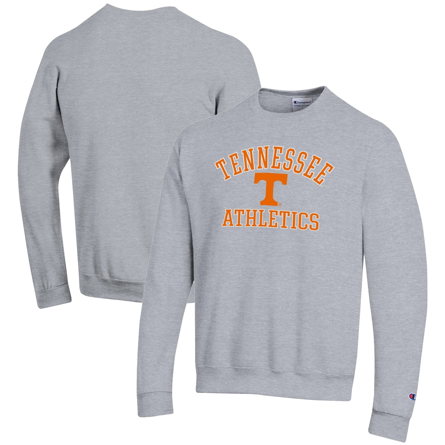Men's Champion Gray Tennessee Volunteers Athletics Logo Pullover Sweatshirt