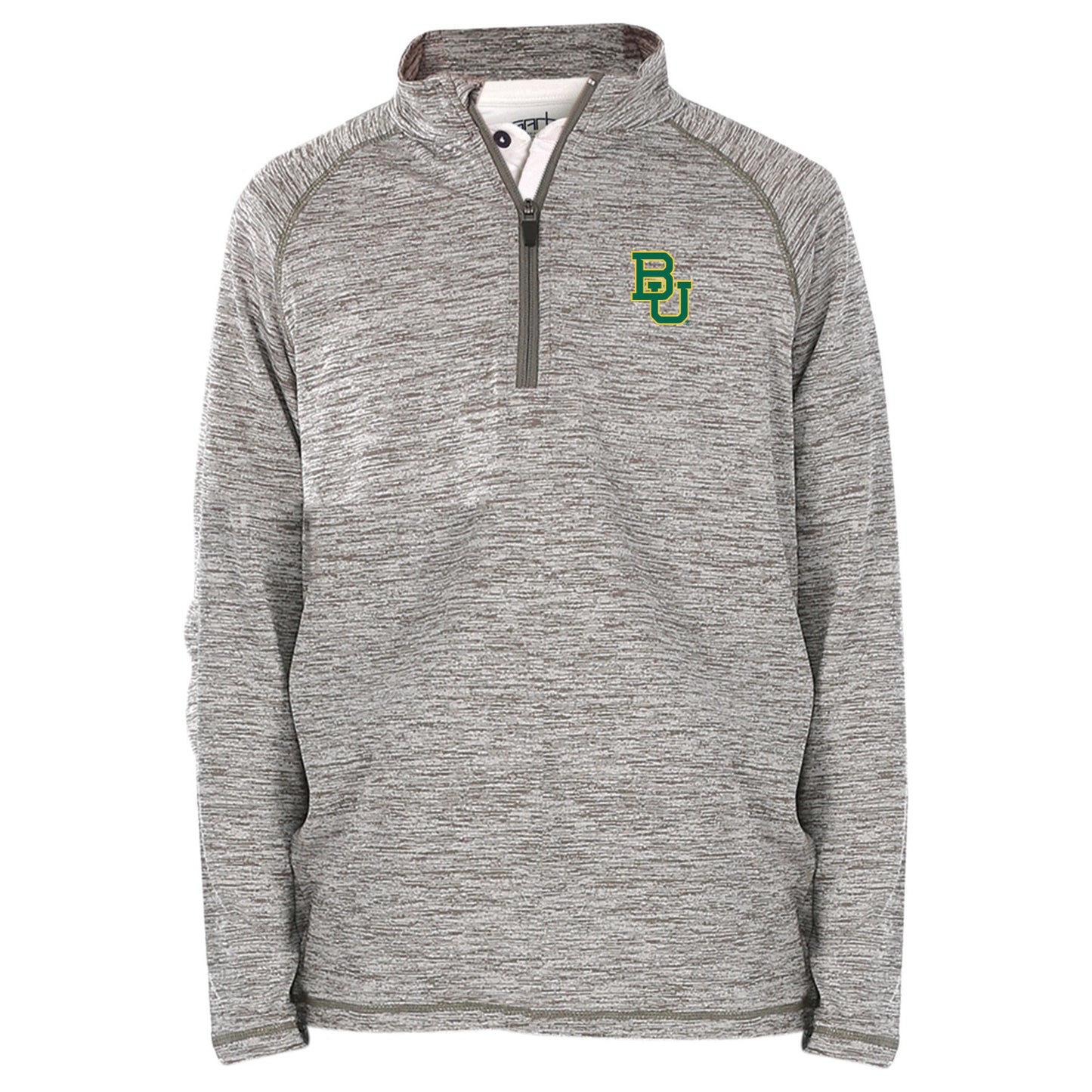Youth Garb Gray Baylor Bears Matthew Raglan Quarter-Zip Top