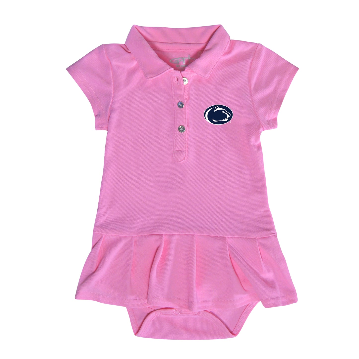 Girls Infant Garb Pink Penn State Nittany Lions Caroline Cap Sleeve Polo Dress
