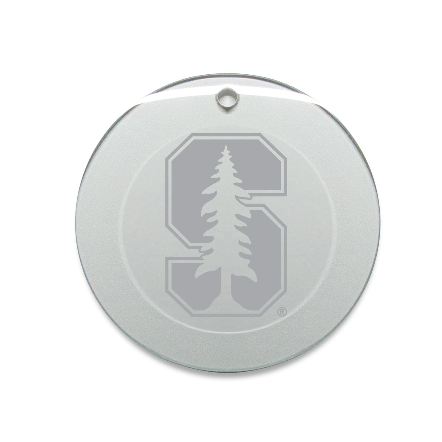 Stanford Cardinal 3'' Glass Round Ornament