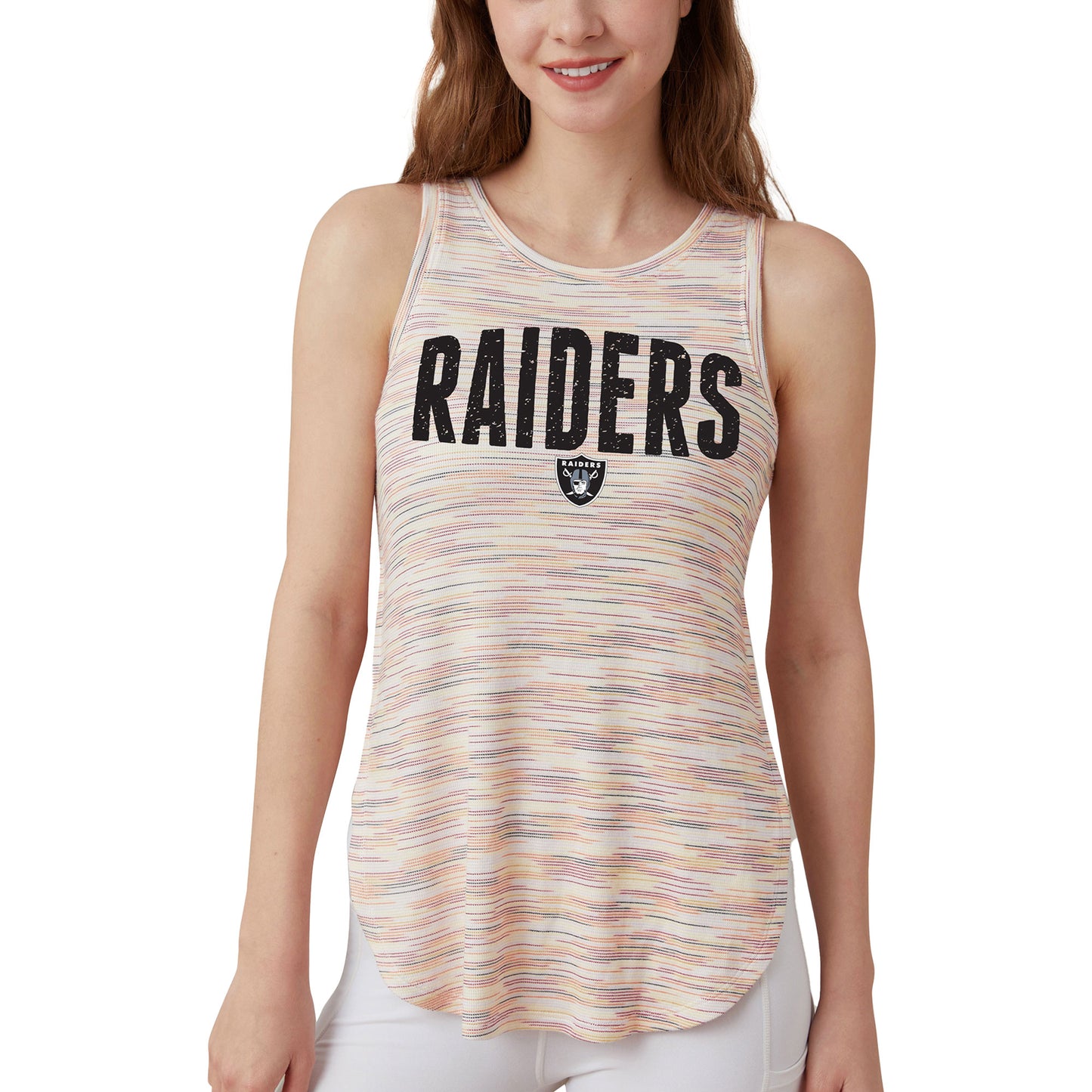 Women's Concepts Sport Las Vegas Raiders Sunray Multicolor Tri-Blend Tank Top