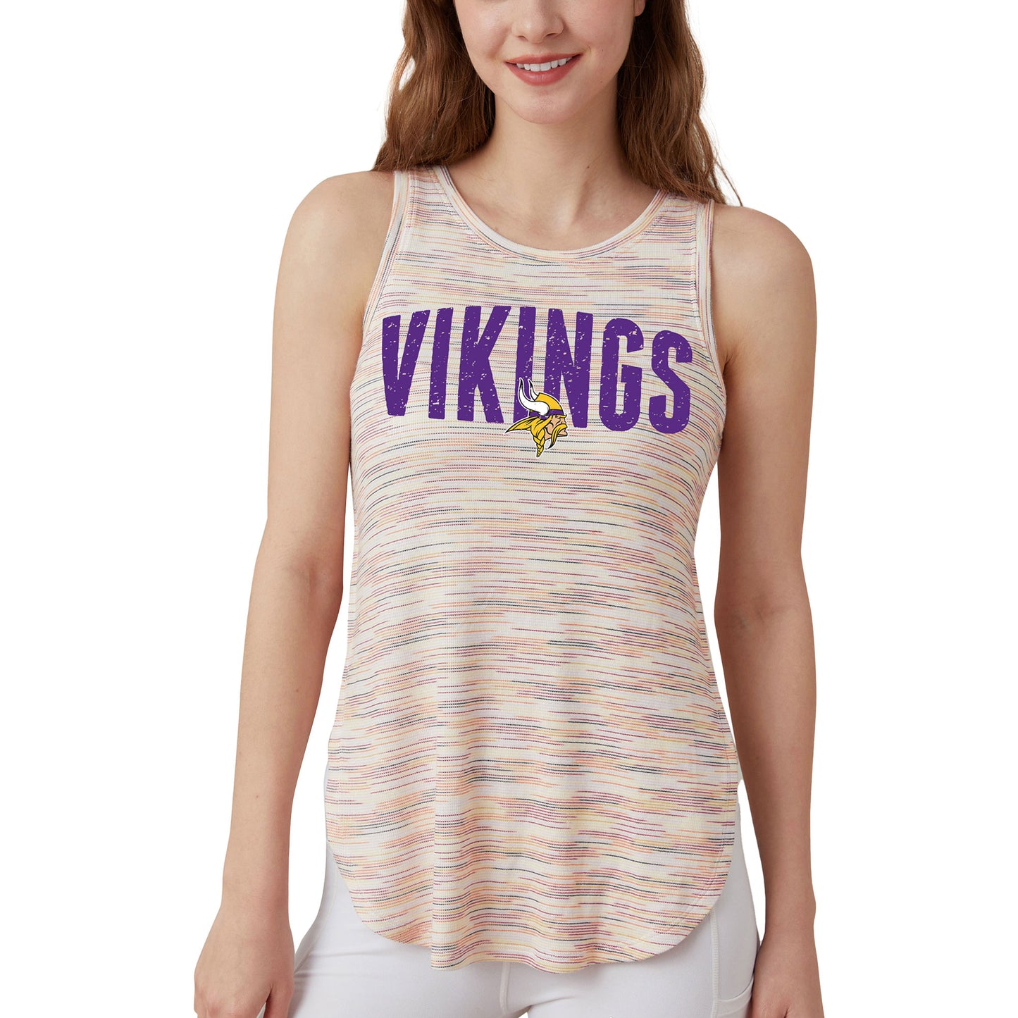 Women's Concepts Sport Minnesota Vikings Sunray Multicolor Tri-Blend Tank Top