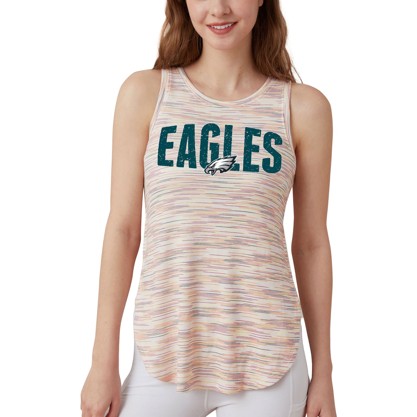 Women's Concepts Sport Philadelphia Eagles Sunray Multicolor Tri-Blend Tank Top