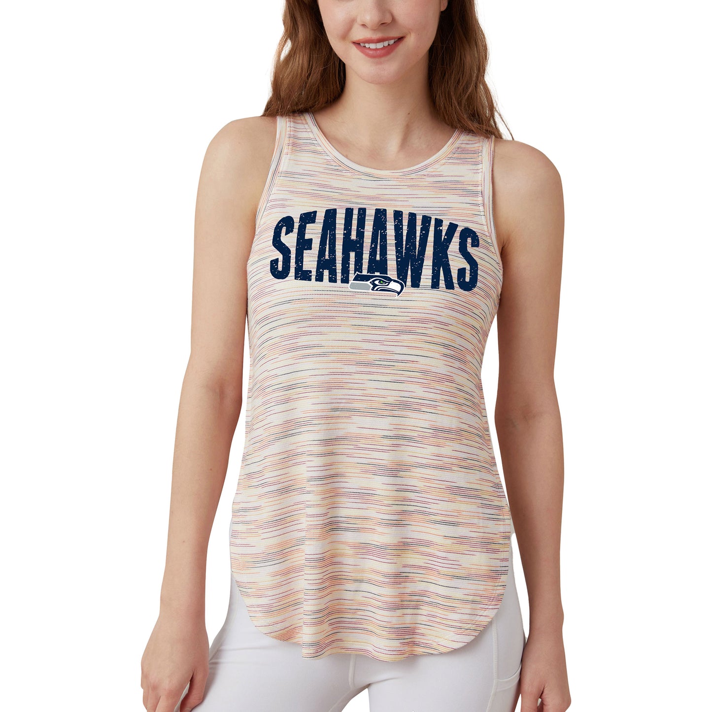 Women's Concepts Sport Seattle Seahawks Sunray Multicolor Tri-Blend Tank Top