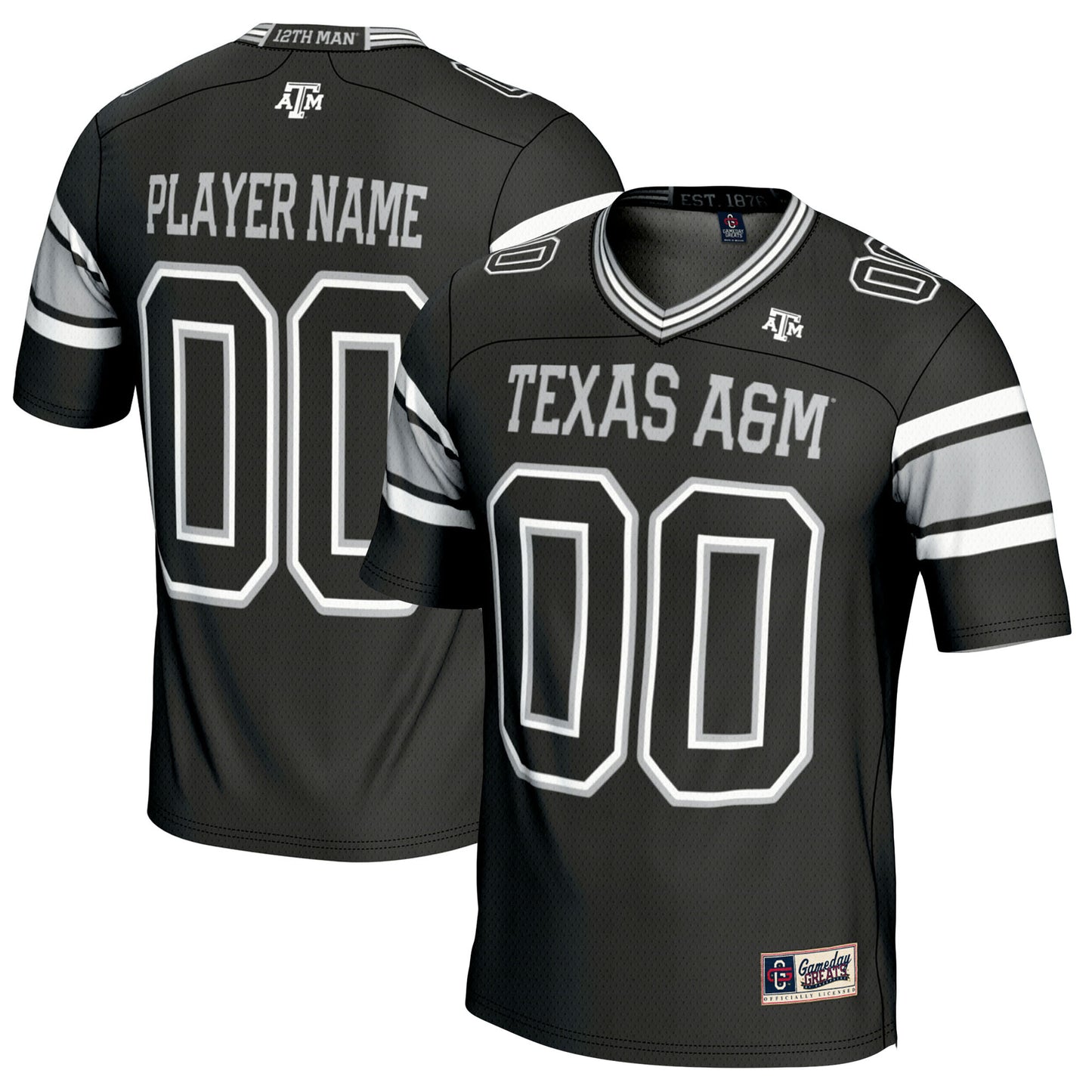 Men's GameDay Greats Black Texas A&M Aggies NIL Pick-A-Player Football Jersey