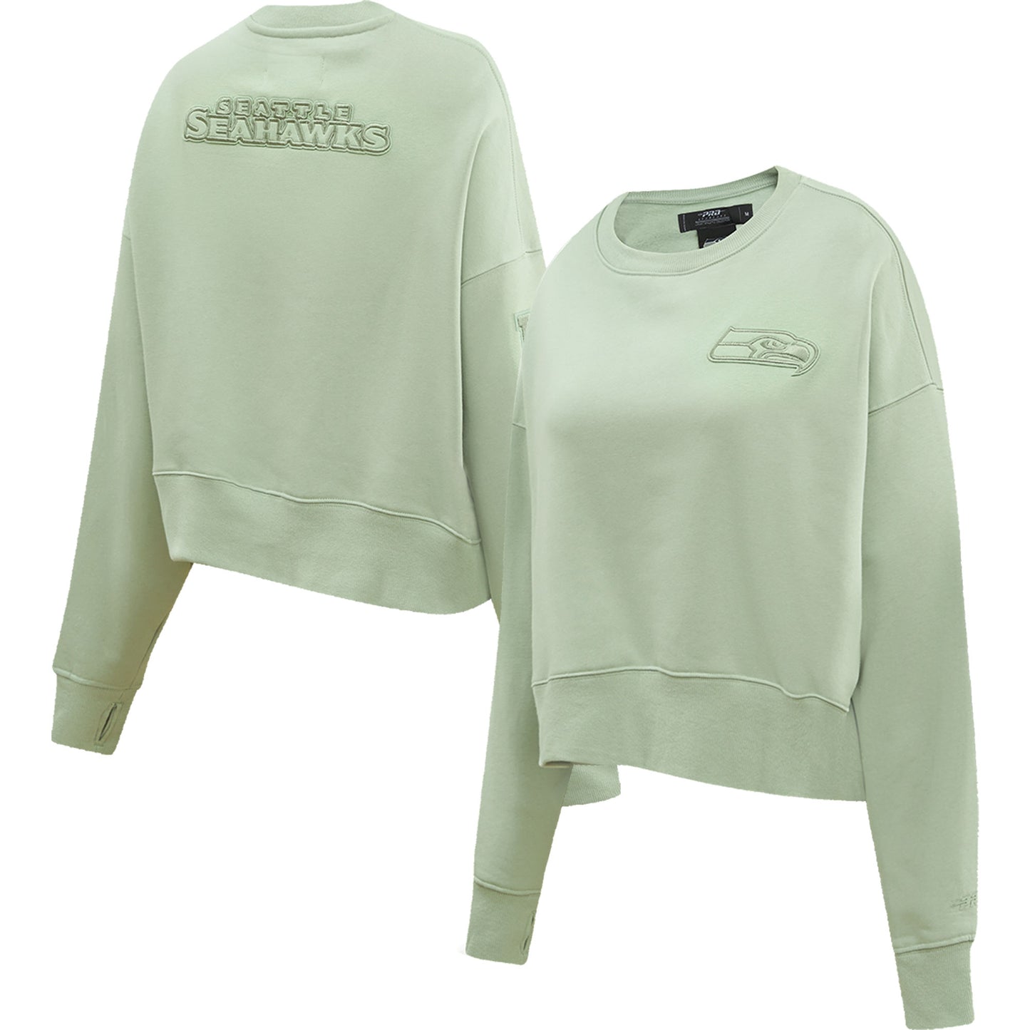 Women's Pro Standard Light Green Seattle Seahawks Neutral Pullover Sweatshirt